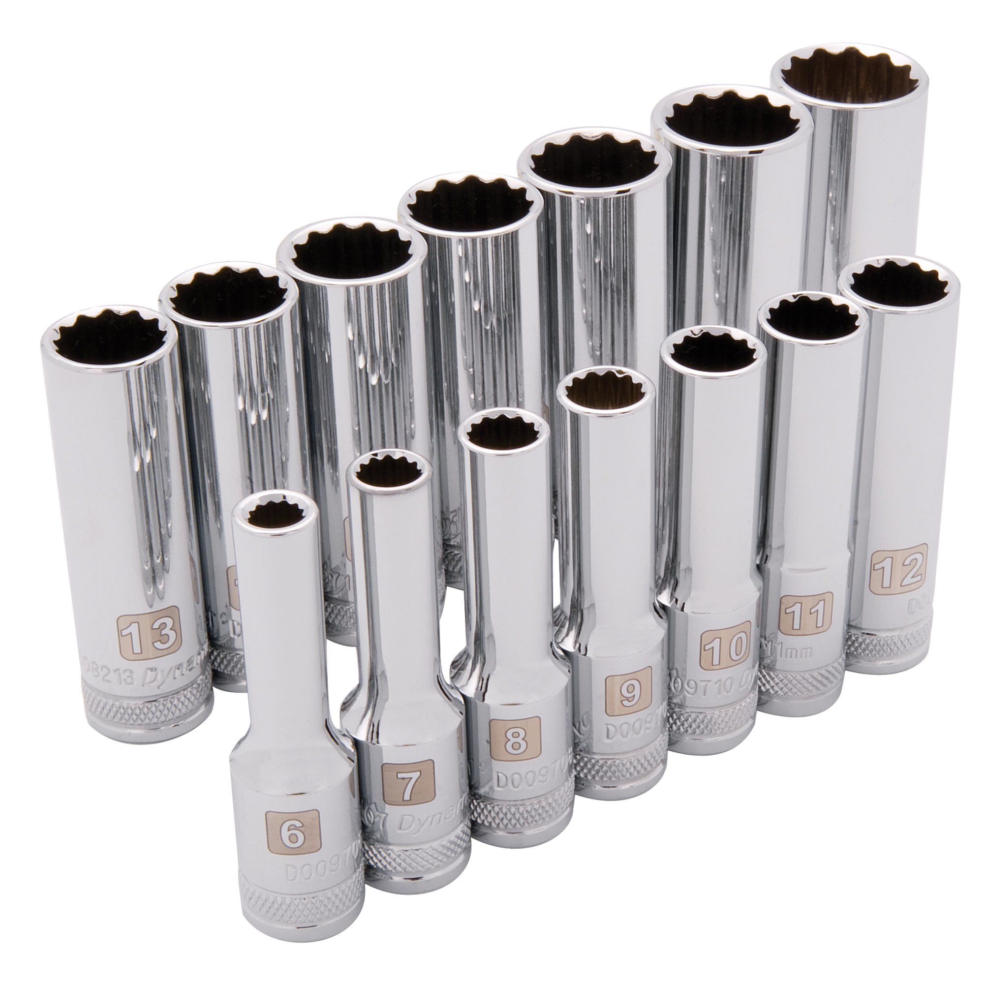 Jeu de douilles métriques, 14 Mcx, Prise de 3/8", Profond
