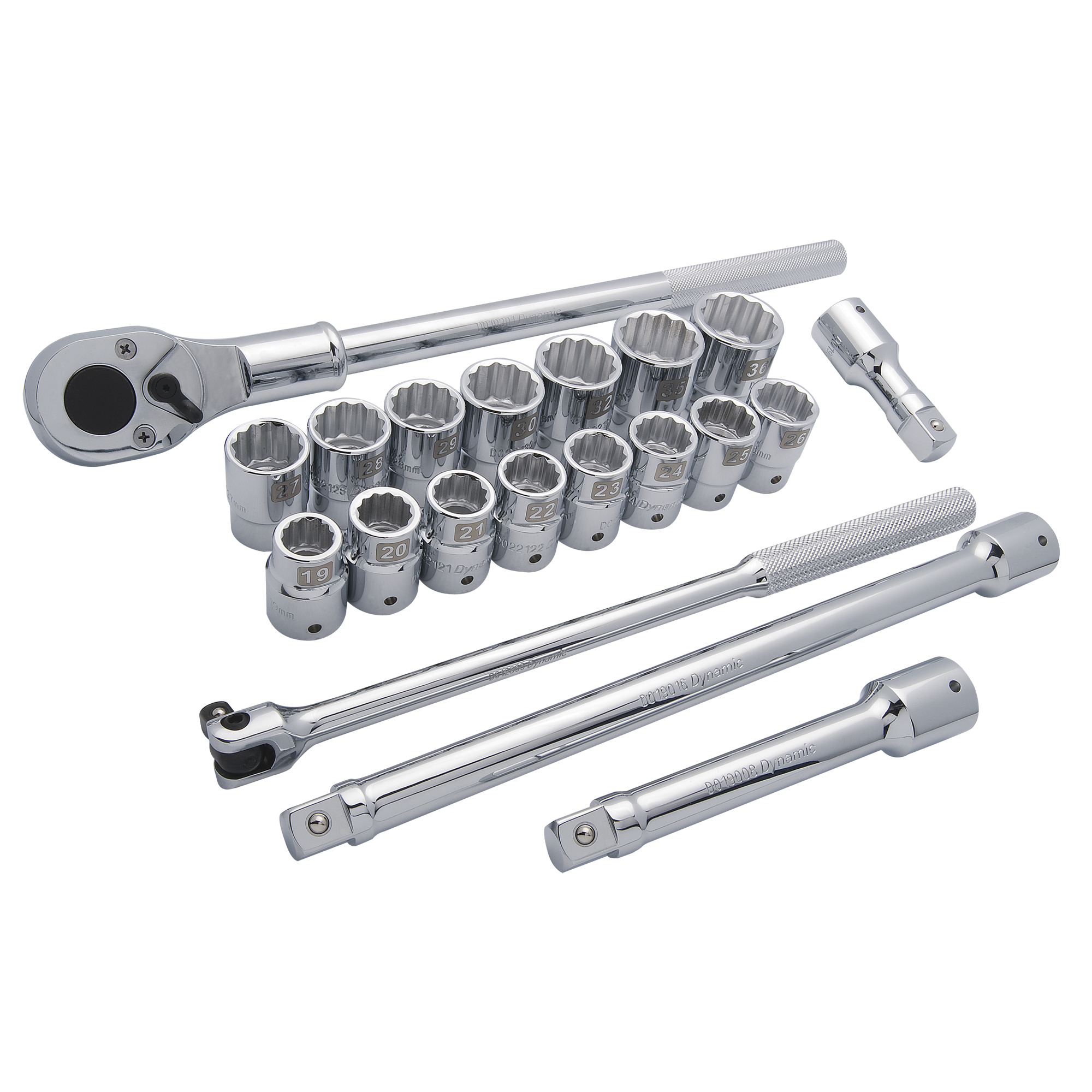 Jeu de douilles métriques, 20 Mcx, Prise de 3/4"