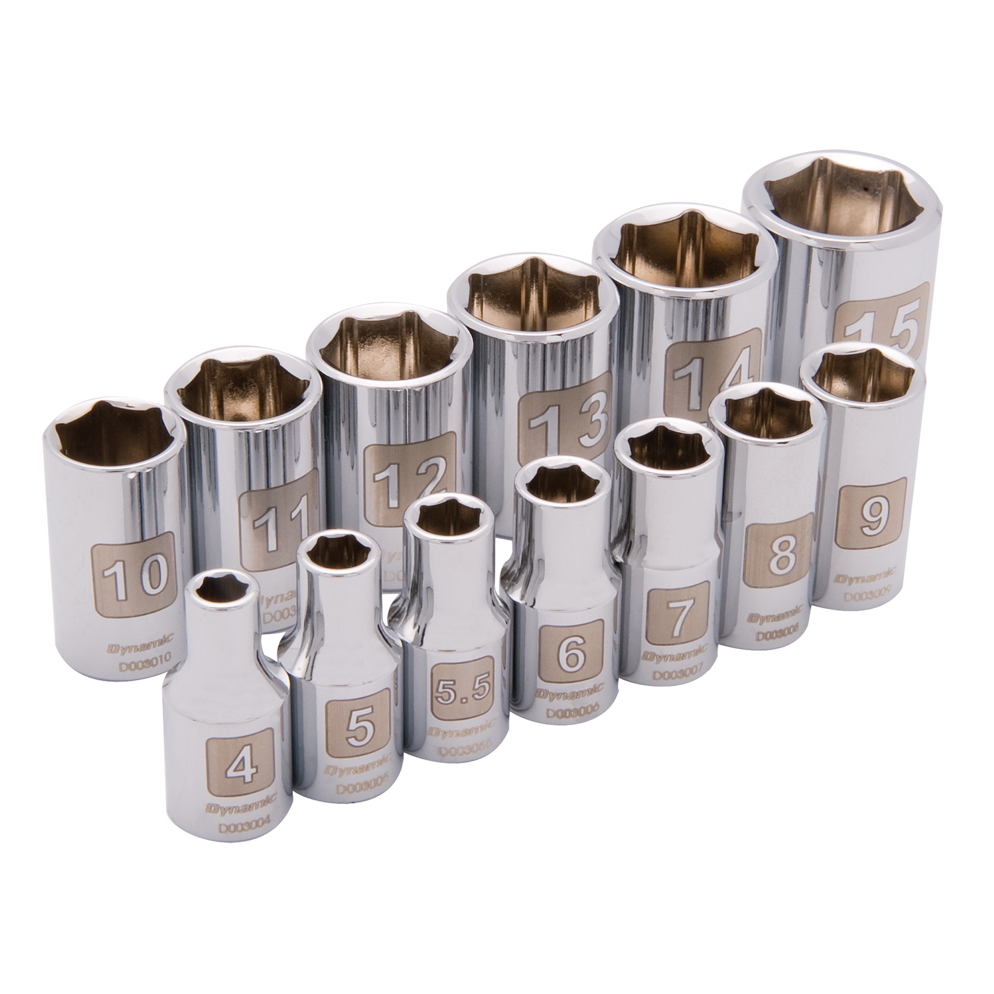 Jeu de douilles métriques à 6 pans, 13 Mcx, Prise de 1/4"