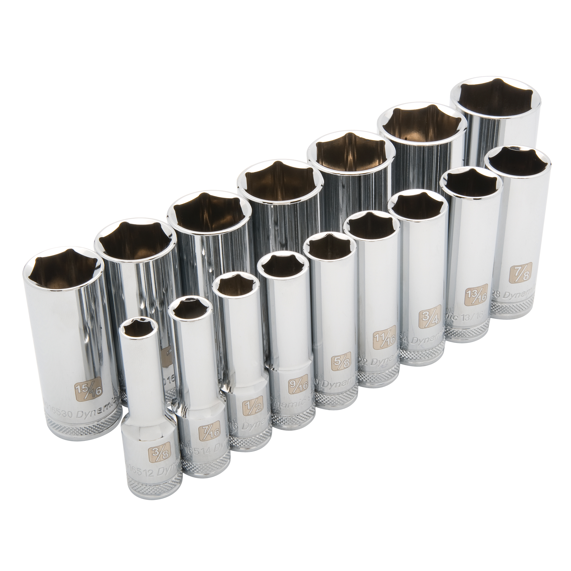 Jeu de douilles SAE, 16 Mcx, Prise de 1/2", Profond