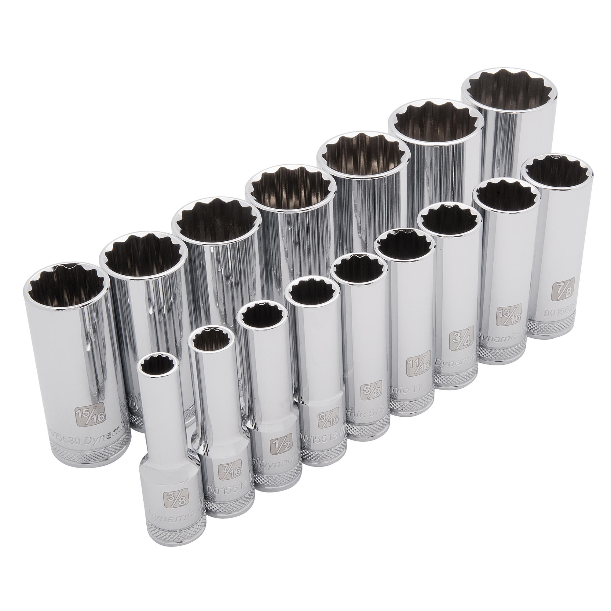 Jeu de douilles SAE, 16 Mcx, Prise de 1/2", Profond
