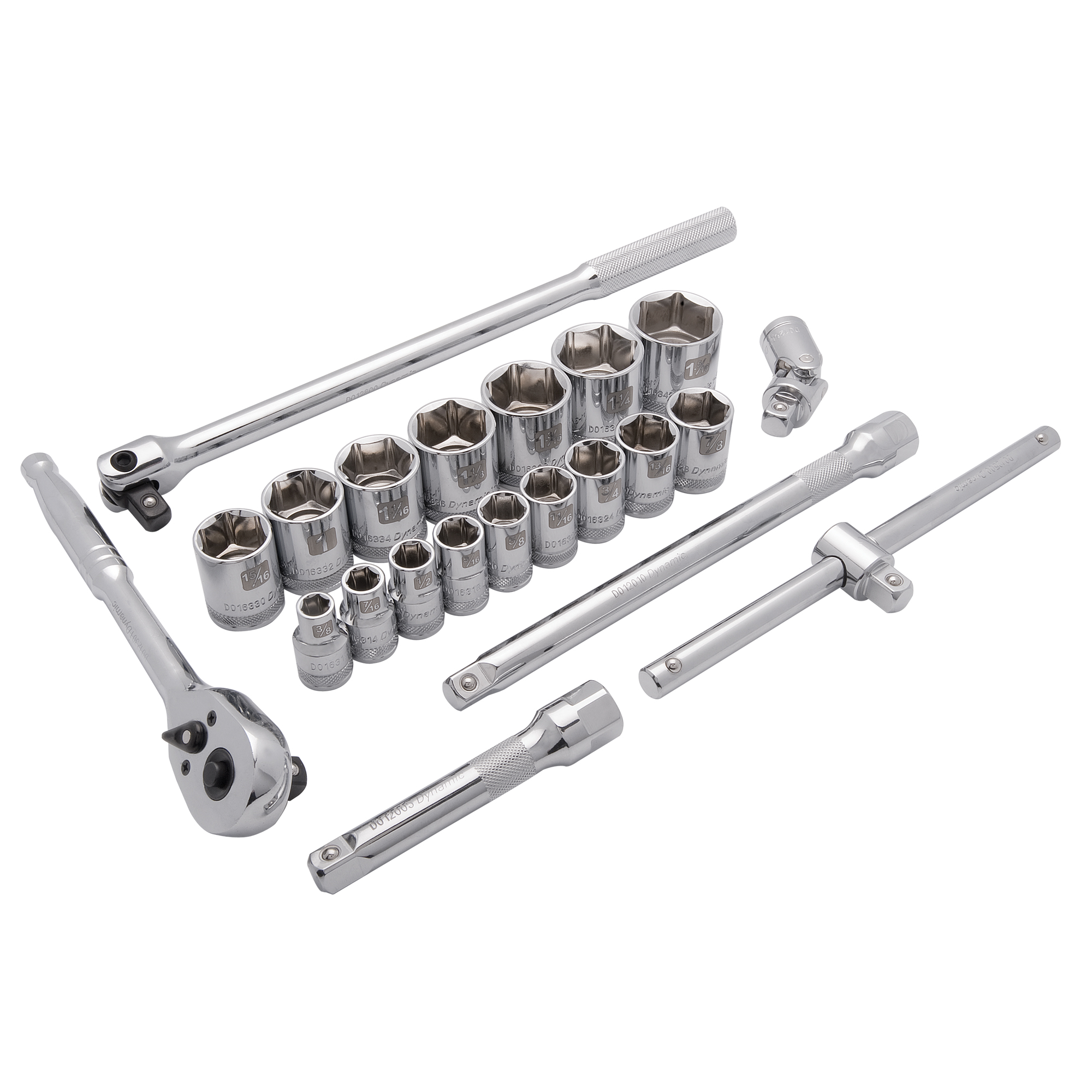 Jeu de douilles SAE, 22 Mcx, Prise de 1/2"