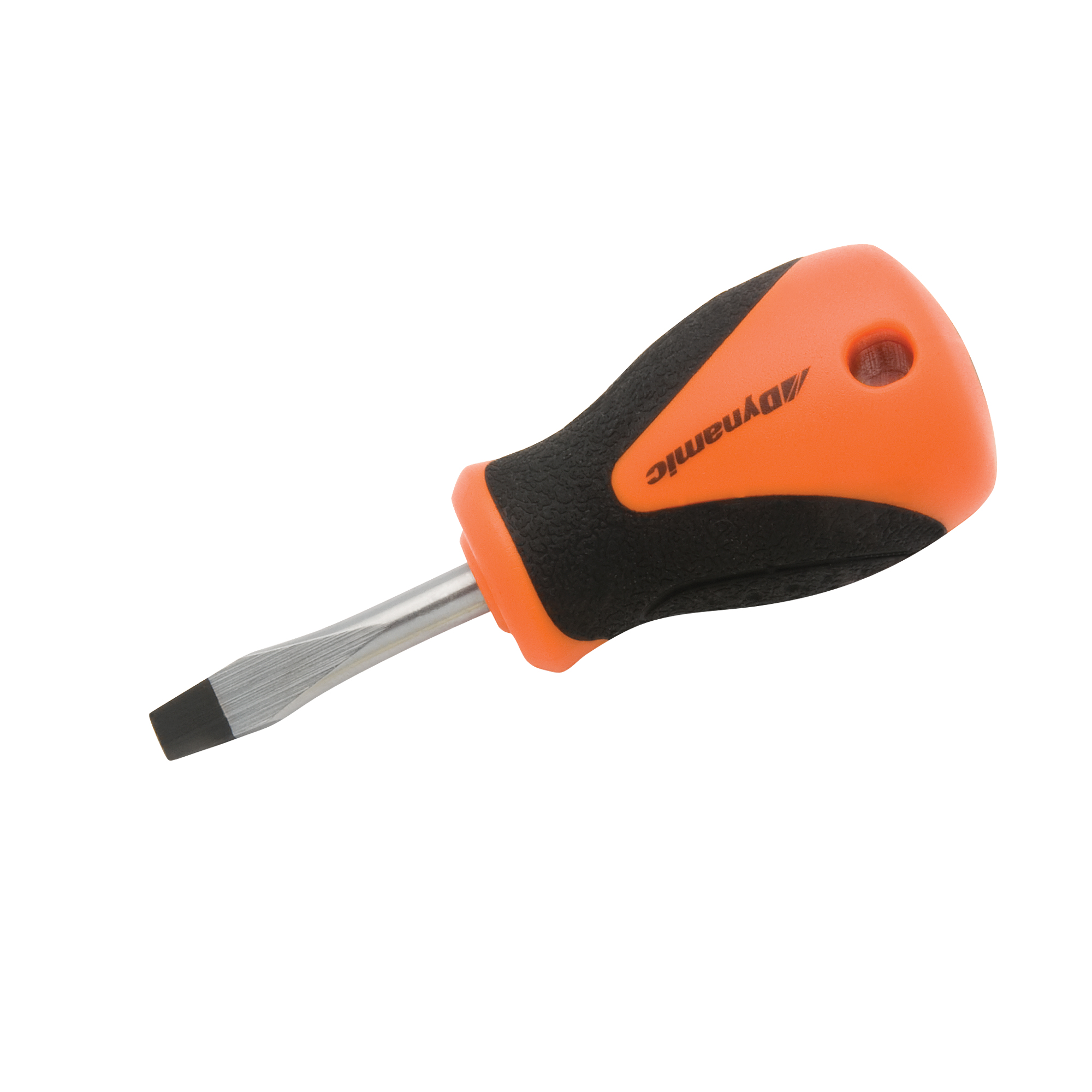 Tournevis court pour écrous à fente, Tige de 1/4", Ronde, 3-3/4" lo, Prise en Coussinée