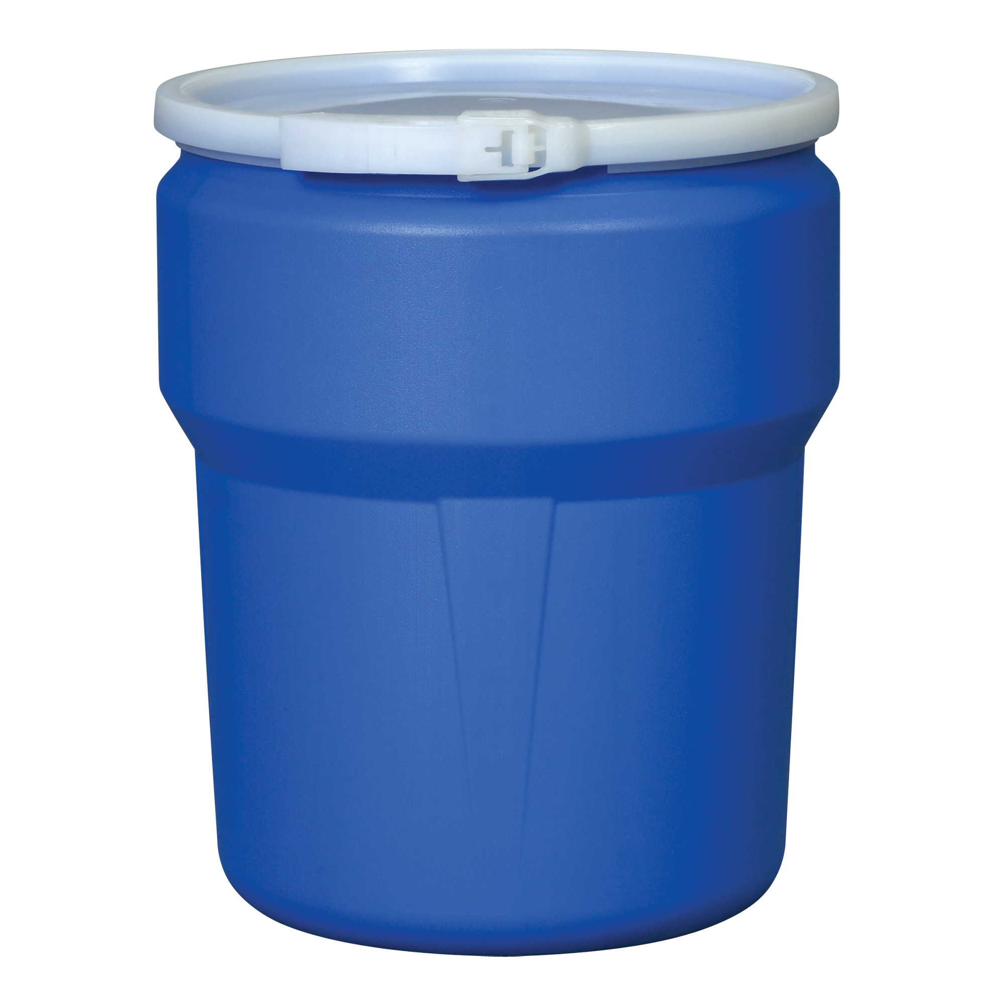 Baril emboîtable en polyéthylène, 10 gal. US (8,33 gal. imp.), Dessus ouvert, Bleu