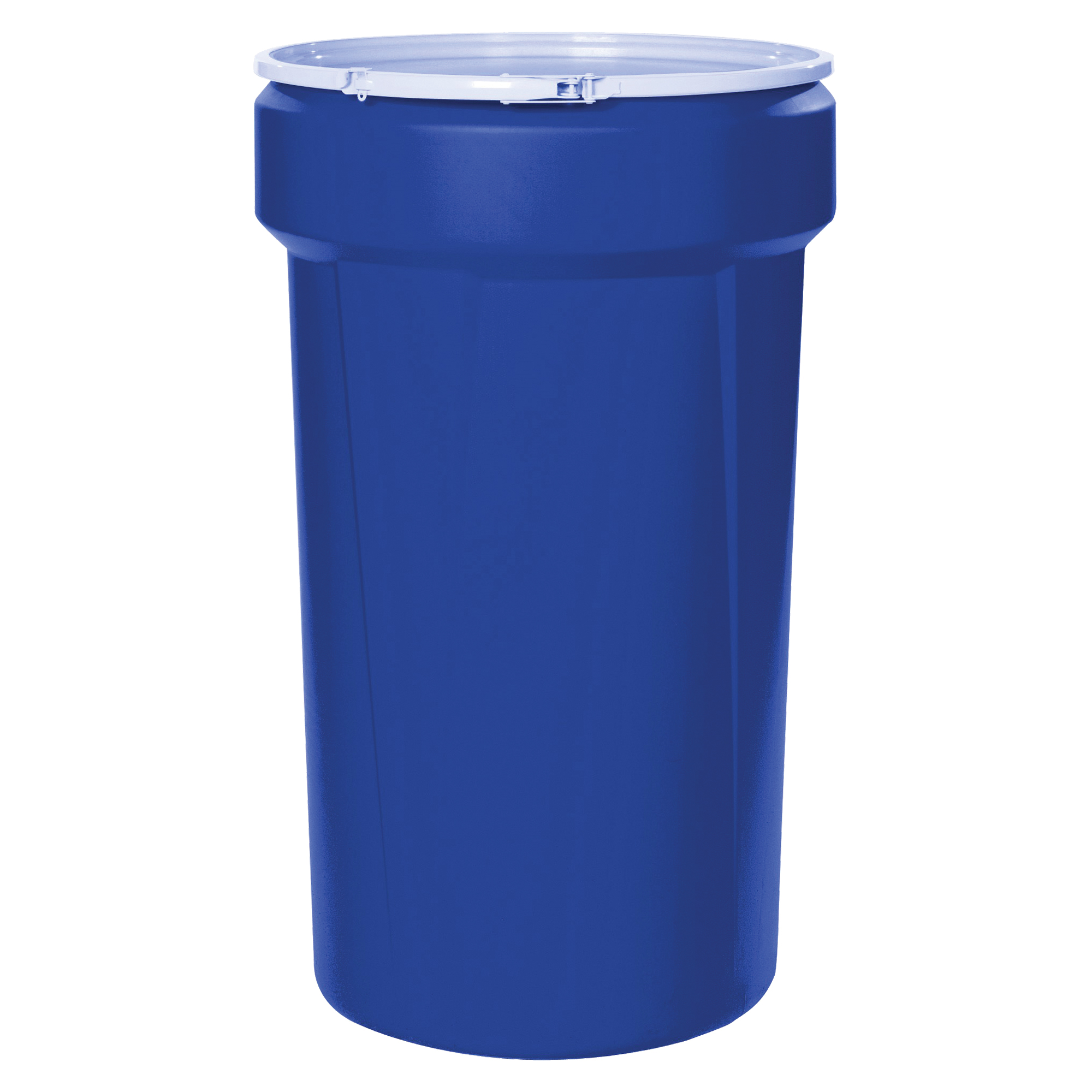 Baril emboîtable en polyéthylène, 30 gal. US (25 gal. imp.), Dessus ouvert, Bleu