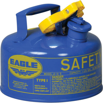 Bidon de sécurité pour le kérosène, Type I, Acier galvanisé, 1 gal. US, Bleu, Homologué FM/Listé UL/ULC