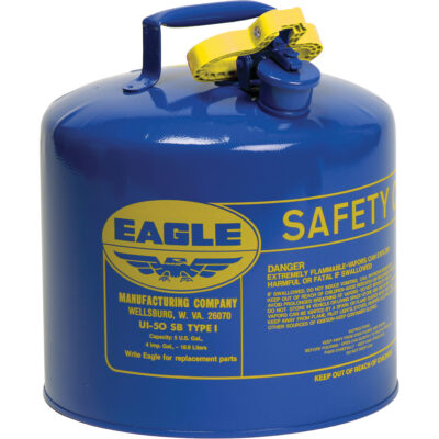 Bidon de sécurité pour le kérosène, Type I, Acier galvanisé, 5 gal. US, Bleu, Homologué FM/Listé UL/ULC
