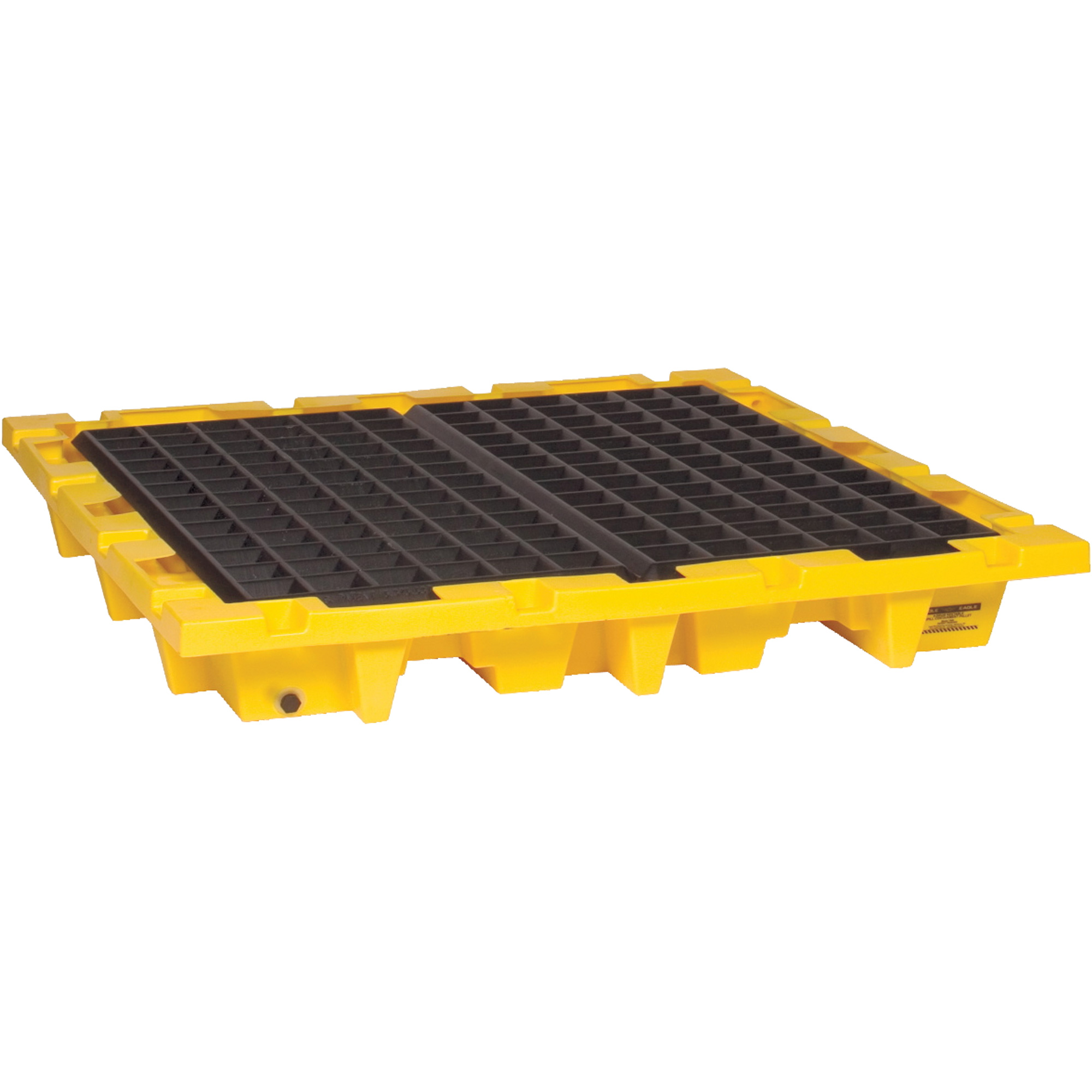 Palette de confinement des déversements, Capacité de déversement 66 gal. US, 58,5" x 58,5" x 7,75"