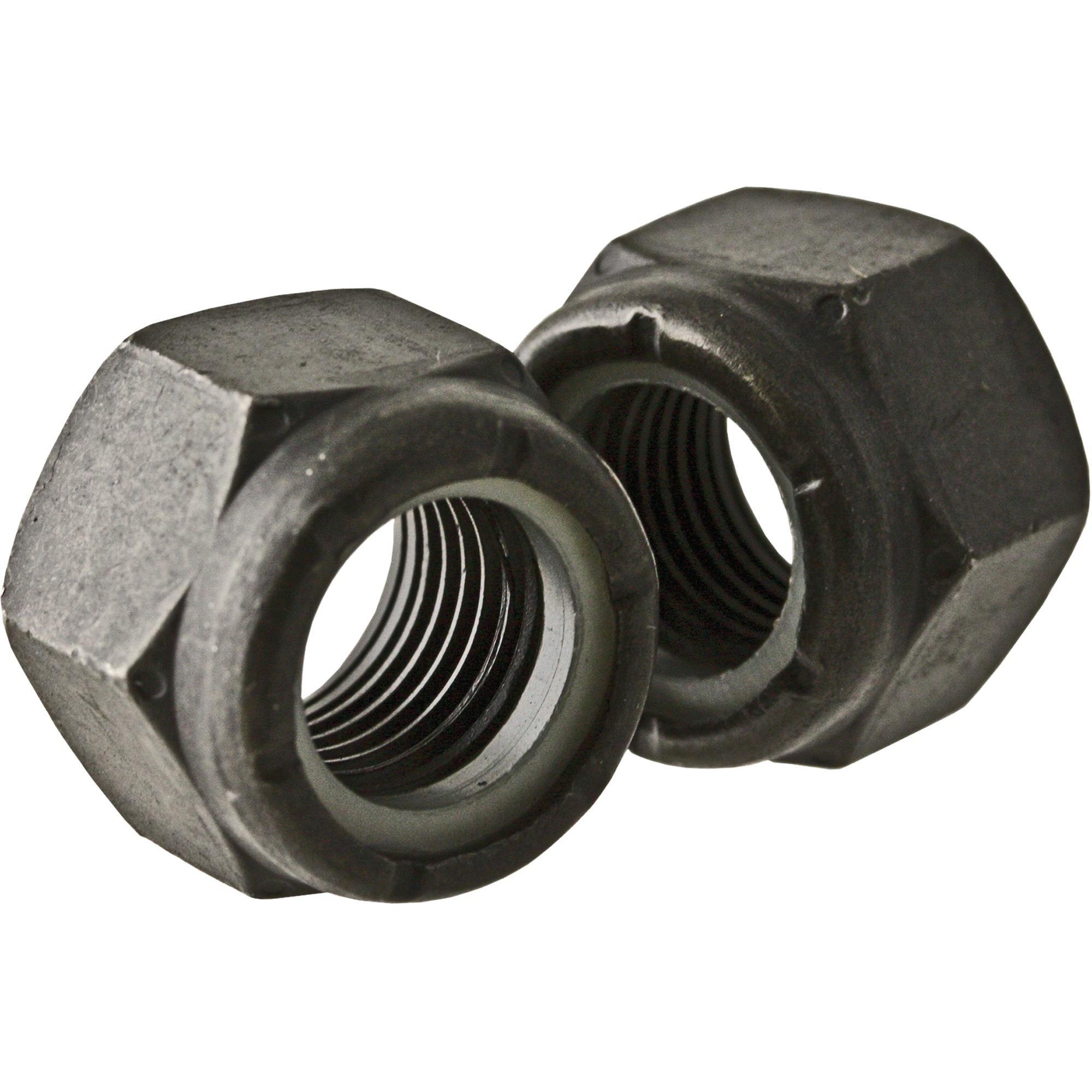 Écrou hexagonal, 5/8" dia, Oxyde noir, Corsé