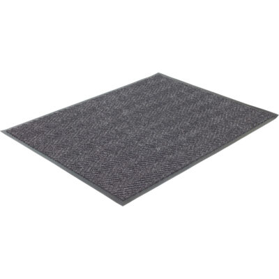 Tapis à chevrons, Essuie-pieds/grattoir, 4' x 10' x 1/4", Gris foncé