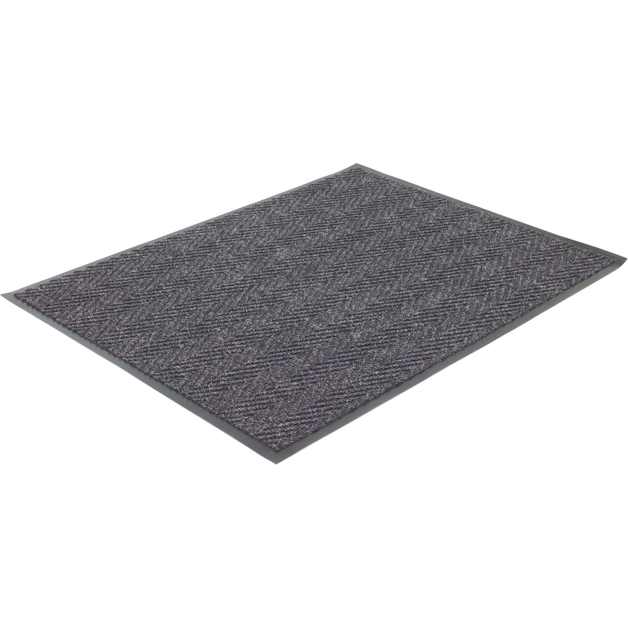 Tapis à chevrons, Essuie-pieds/grattoir, 3' x 10' x 1/4", Gris foncé