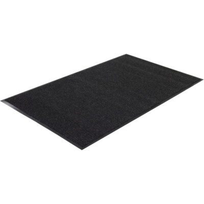 Tapis à nervures doubles, Essuie-pieds/grattoir, 2' x 3' x 1/4", Charbon