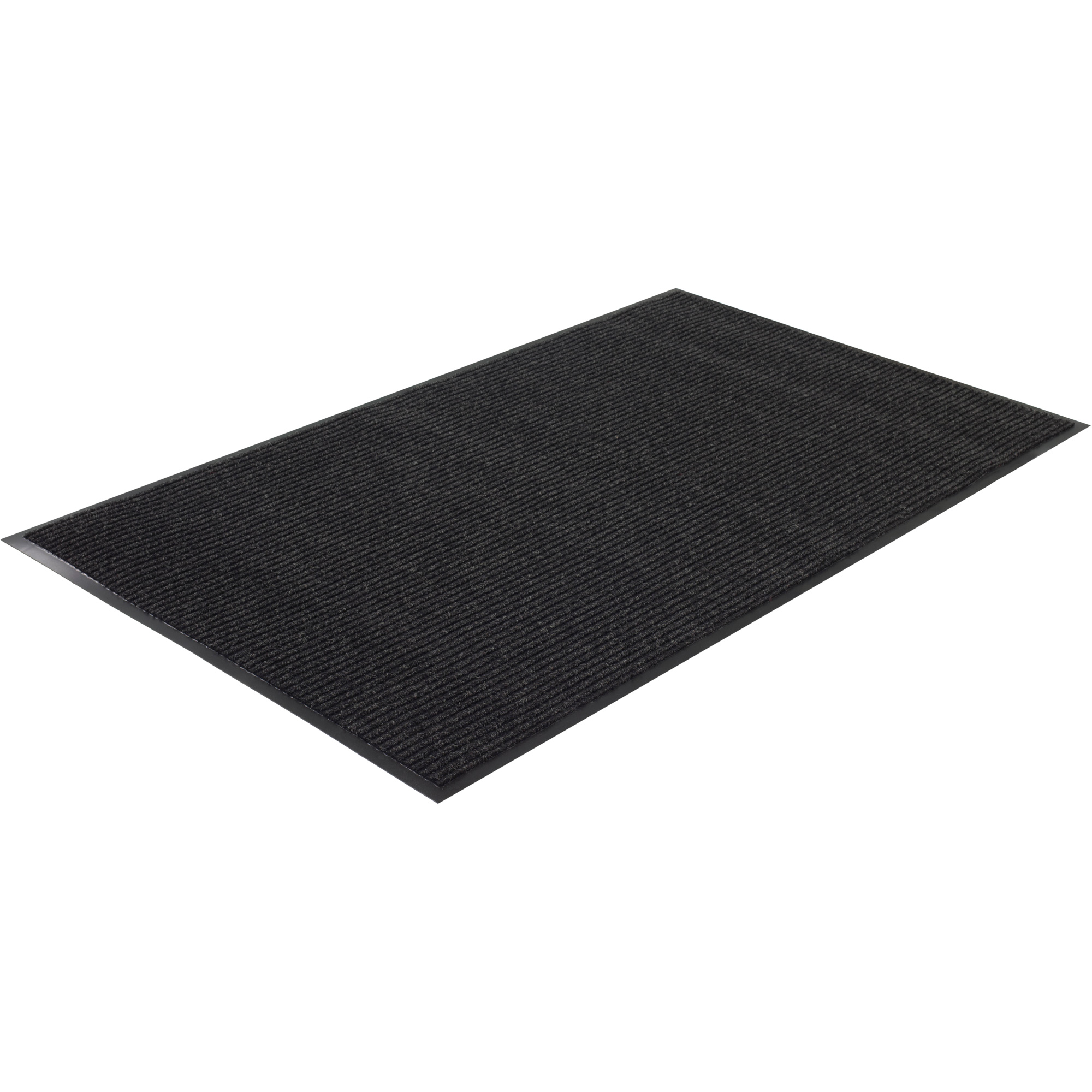 Tapis à nervures doubles, Essuie-pieds/grattoir, 2' x 3' x 1/4", Charbon