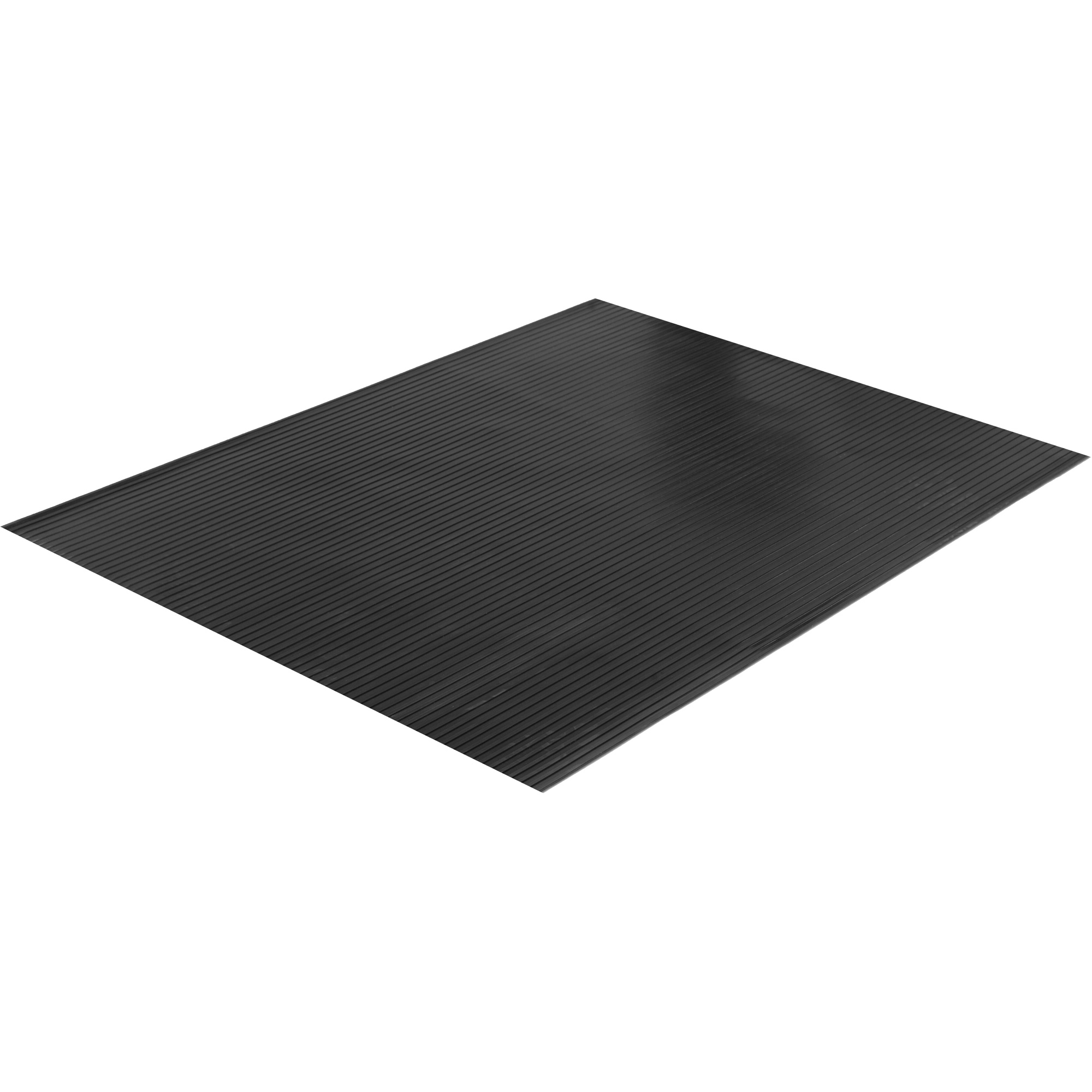 Tapis à nervures larges, Couloir, 4' x 75' x 1/8", Noir