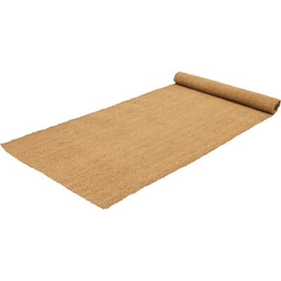 Tapis de coco intérieur/extérieur, Fibre naturelle, Essuie-pieds/grattoir Type, Motif Tissé, 3-3/4' x 150', Naturel