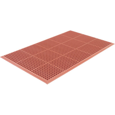 Tapis de série Competitor, À fentes, 3' x 5' x 7/8", Orange, Caoutchouc naturel