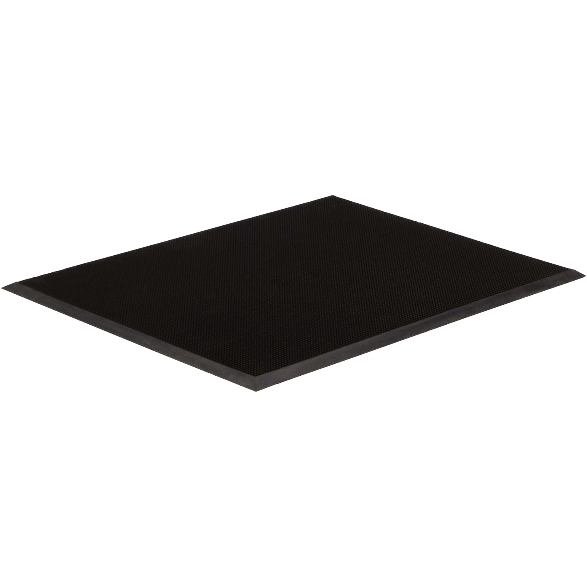 Tapis d’entrée Gritstop FingermatMC, Caoutchouc, Grattoir Type, Motif Style pointe de doigt, 3' x 5', Noir
