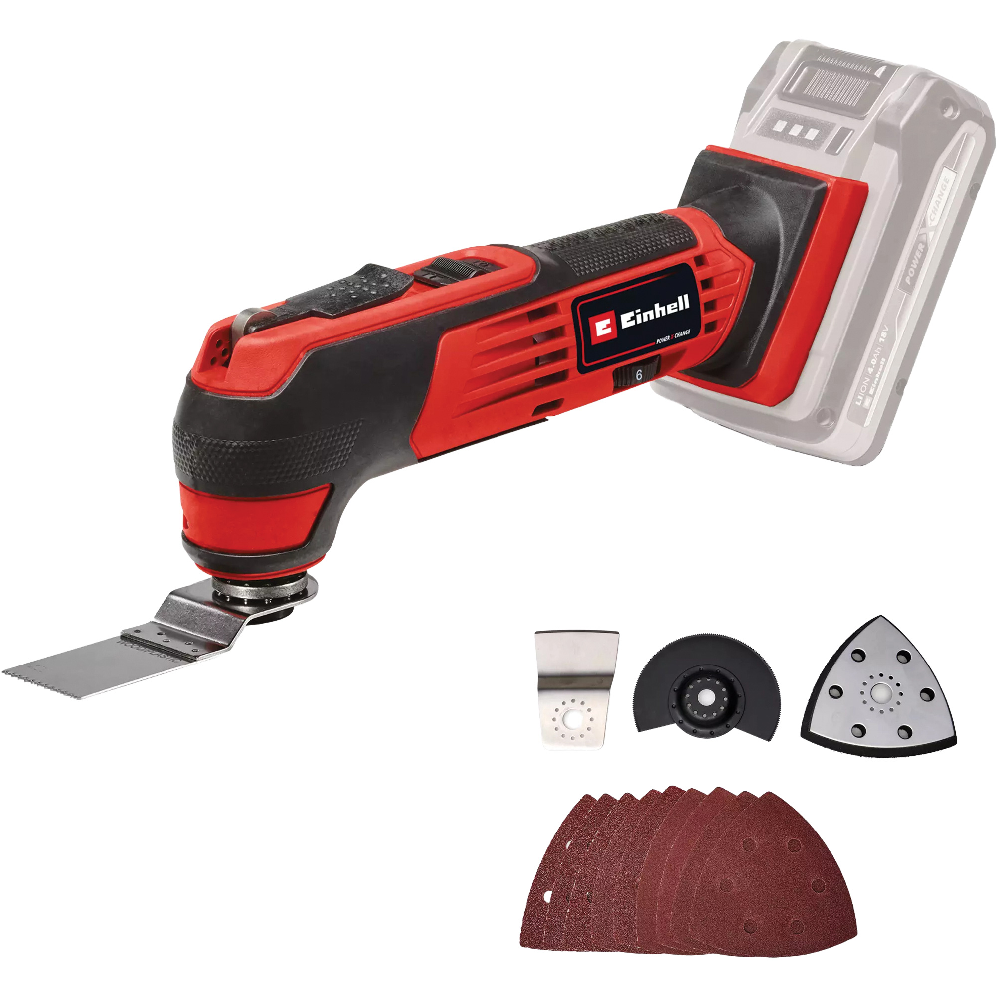 Outil multifonction oscillant sans fil avec accessoires
