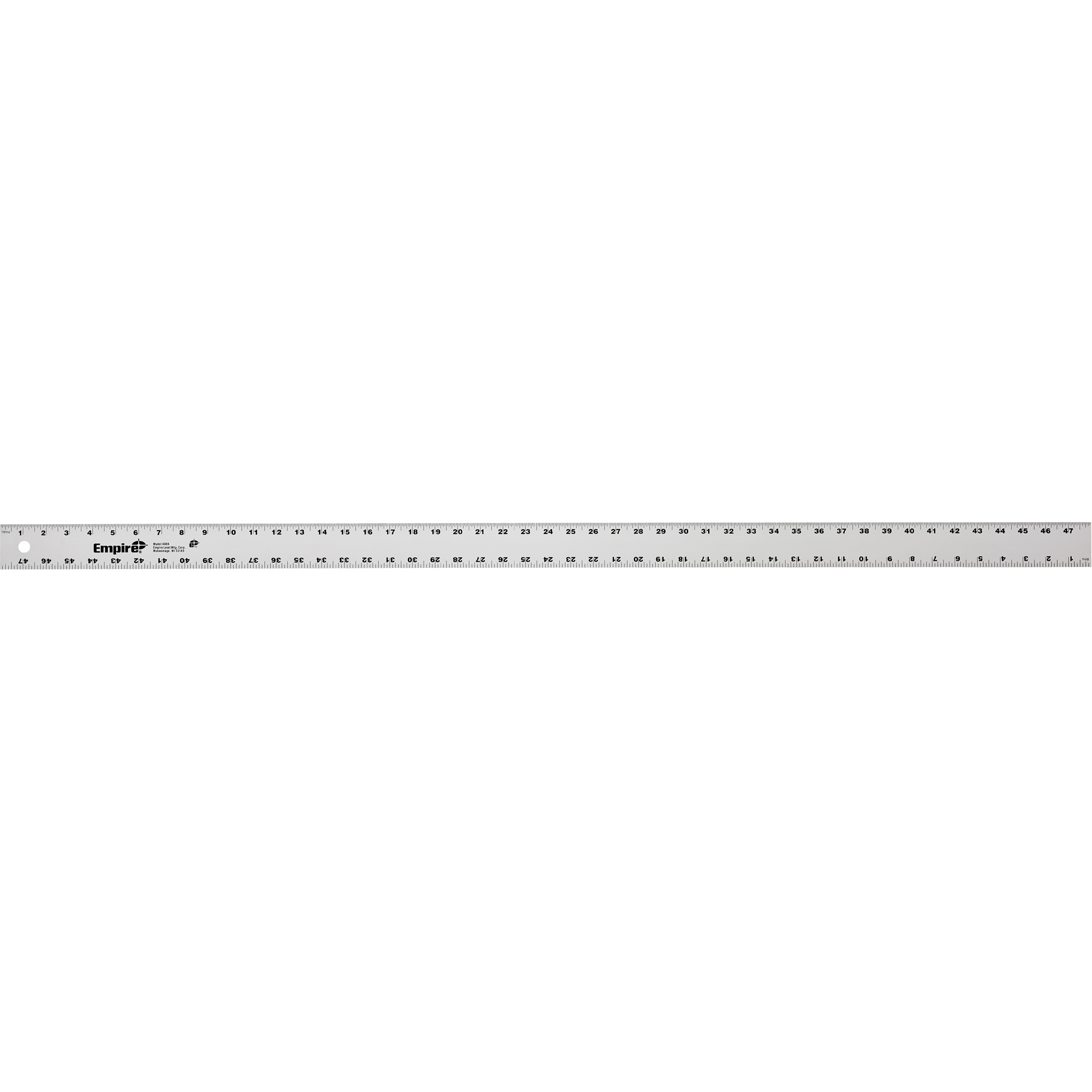Règle à tracer robuste, 48" lo, Aluminium, Graduations de 1"