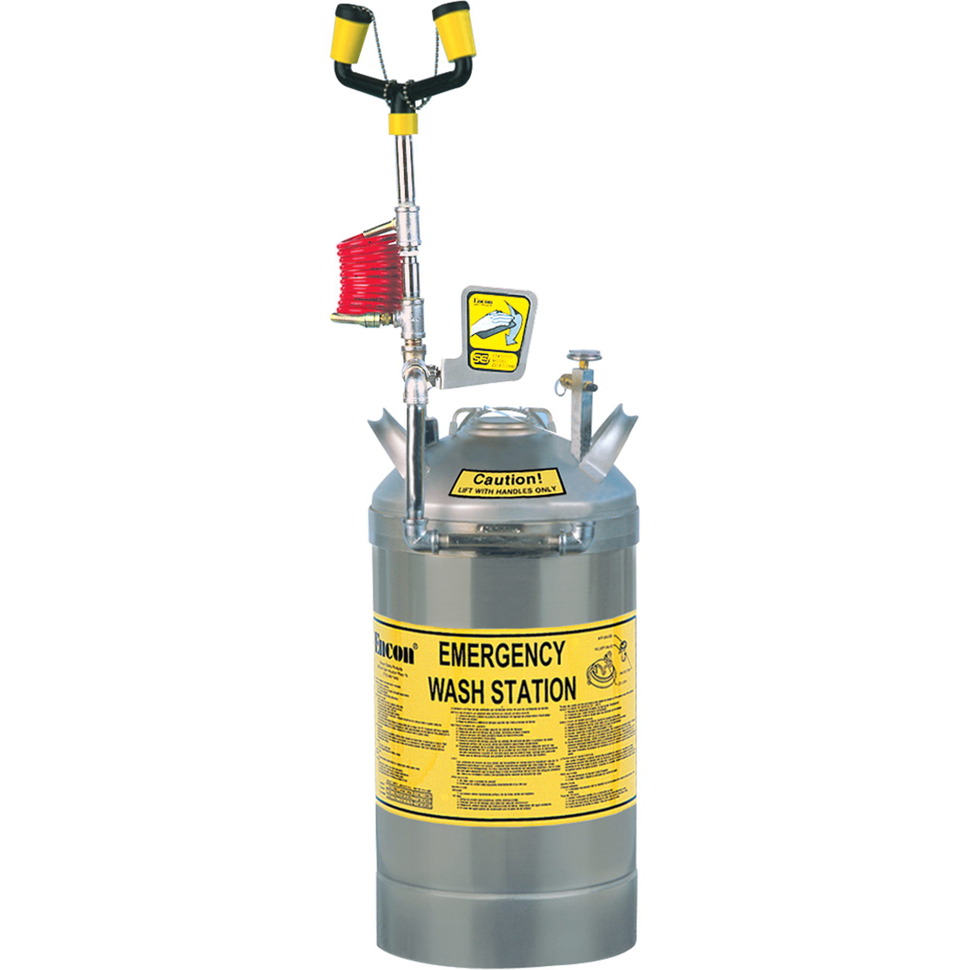 Douche oculaire autonome, Pressurisé, Capacité 13 gal., Conformité ANSI Z358.1