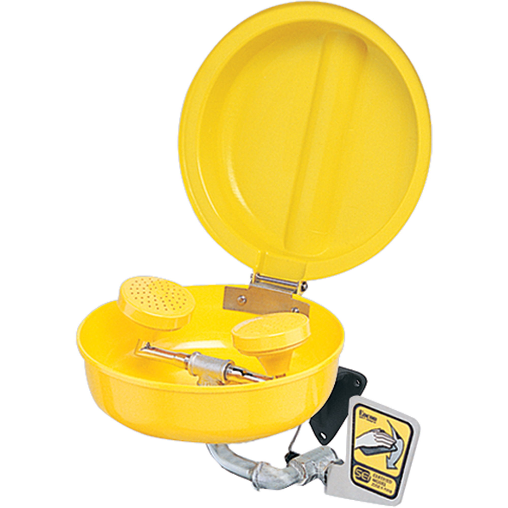 Douche oculaire/faciale avec couvercle, Installation Socle, Bol Plastique