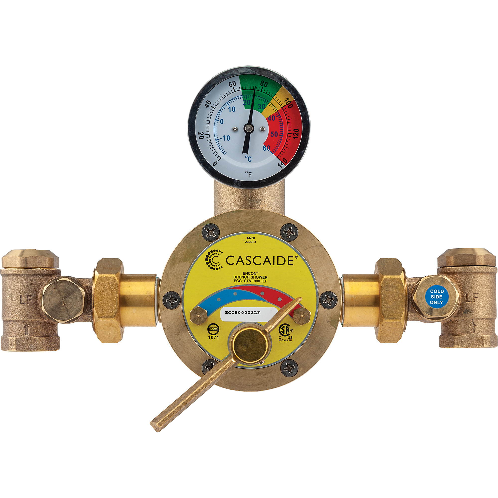 Mitigeur pour assemblage au groupe exposé d'une douche d'urgence simple ou combinée, 56 gal./min