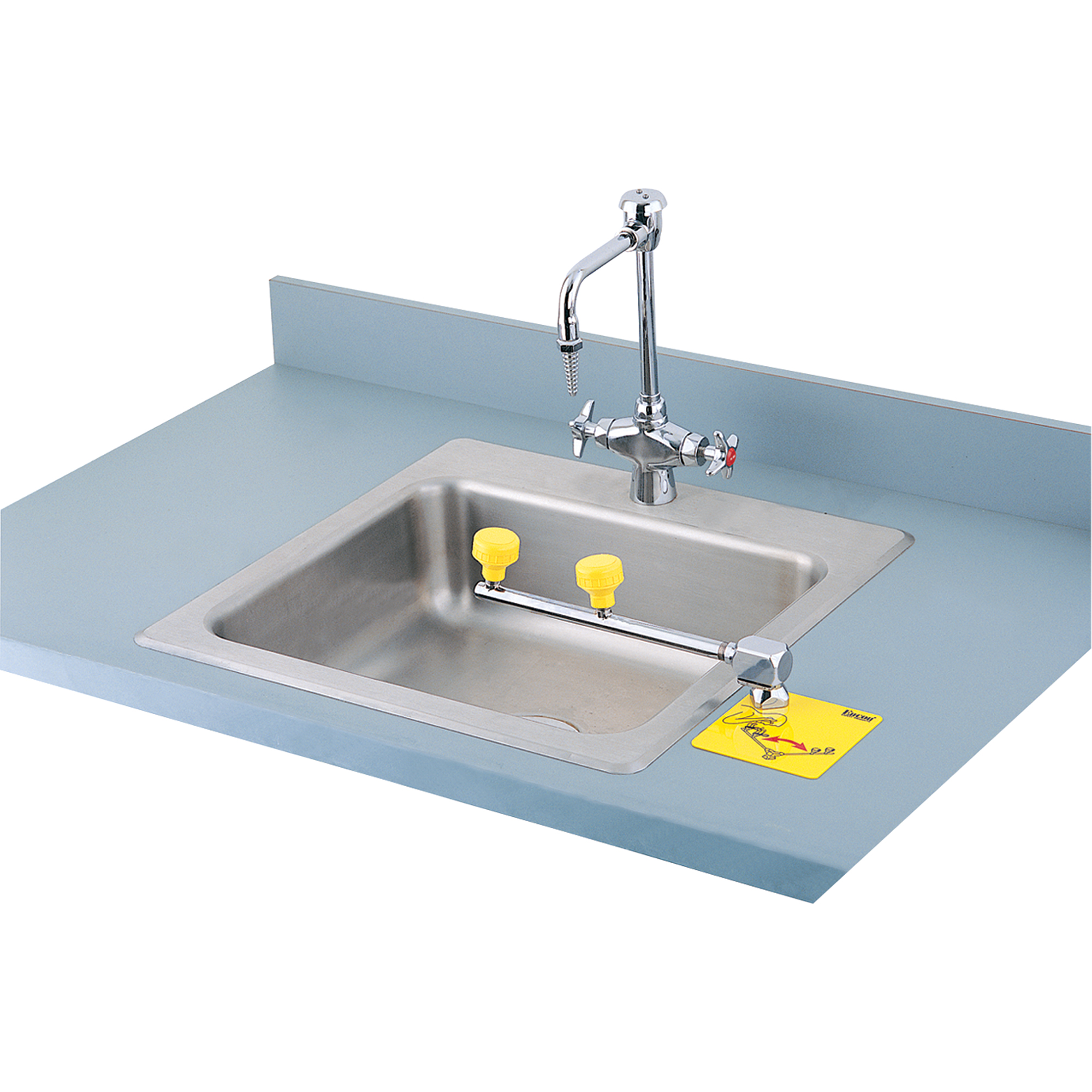 Poste de douche oculaire Swing-AwayMC, Installation Montage sur comptoir