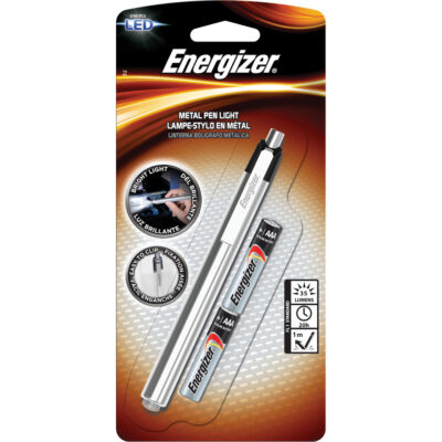 Lampe stylo, DEL, 35 lumens, Corps en Aluminium, piles AAA, Compris