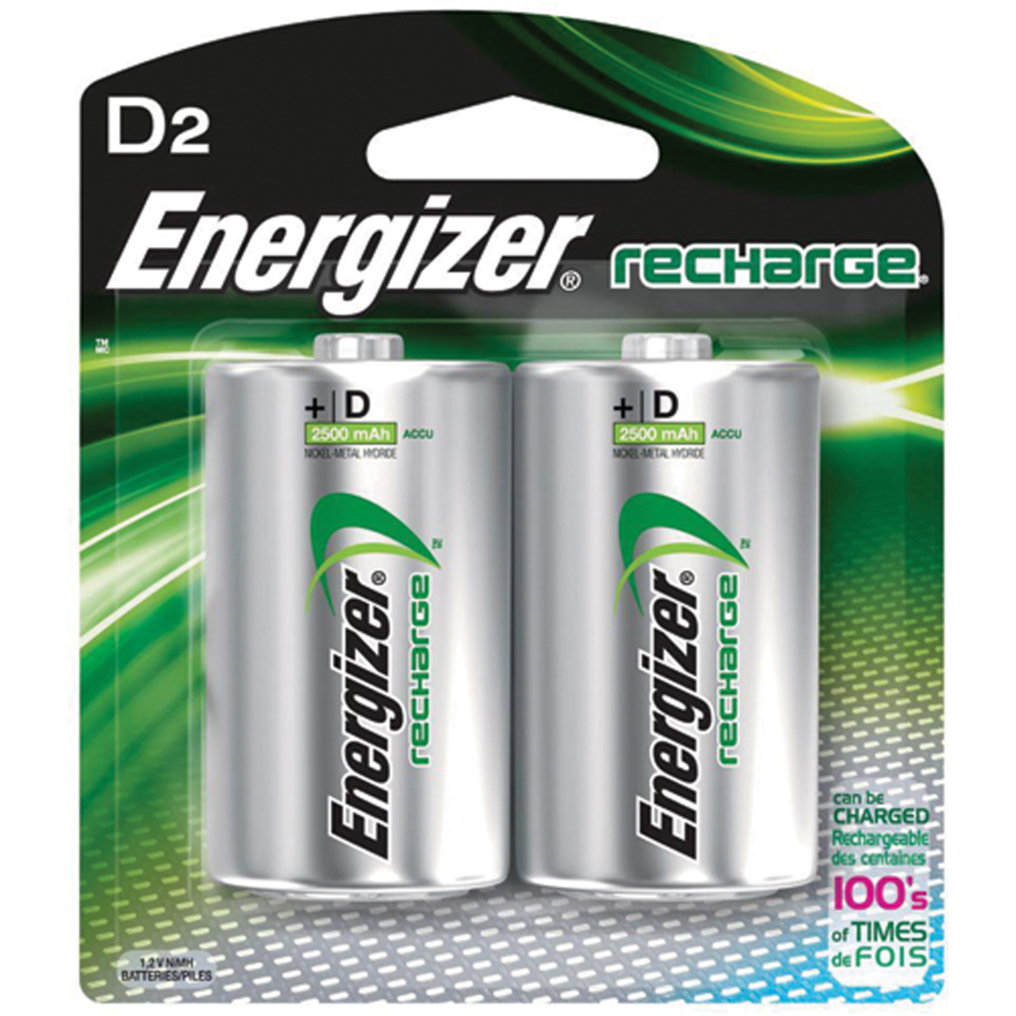 Piles rechargeables NiMH, D, 1,2 V