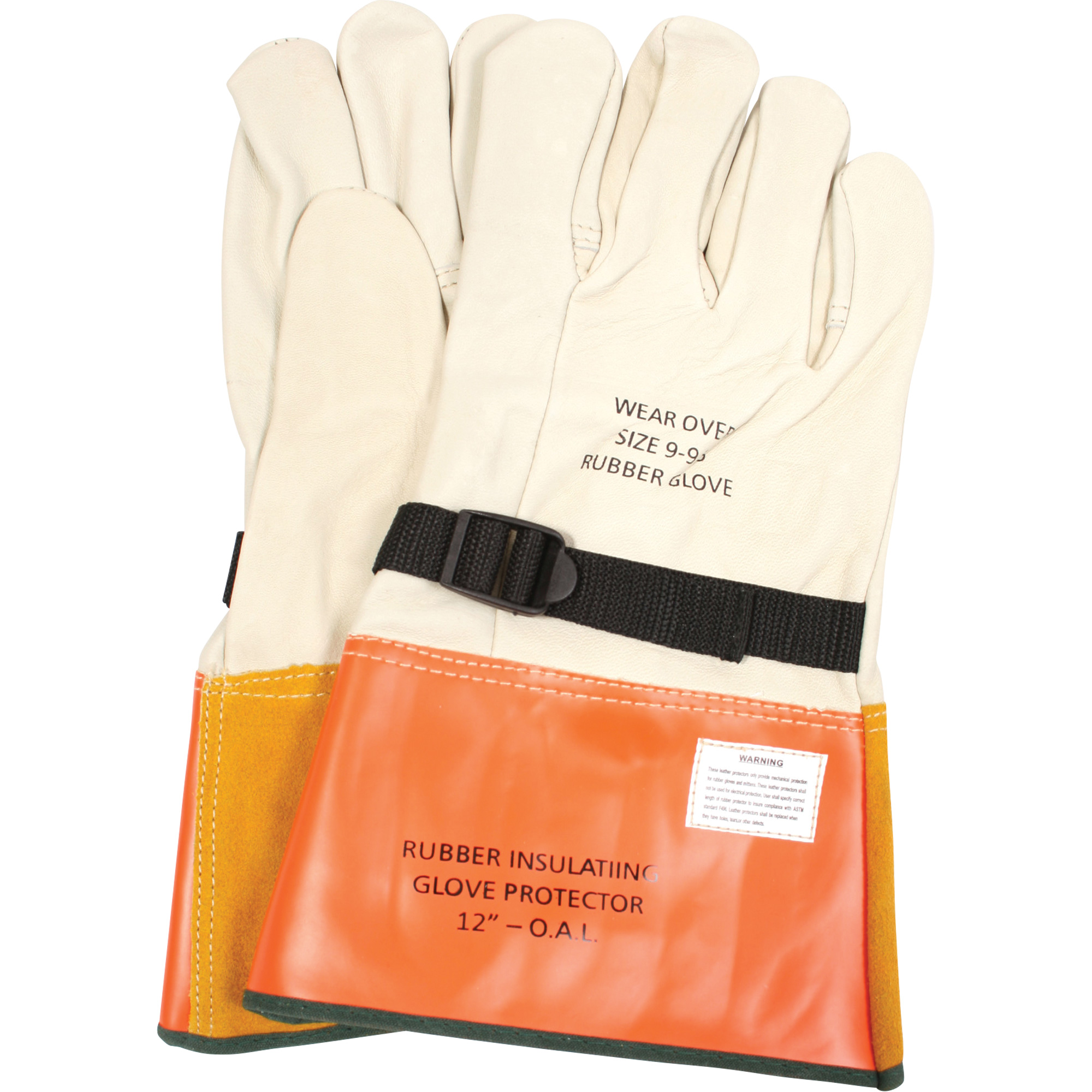 Gants de protection en cuir avec sangle, Taille 12, 12" lo