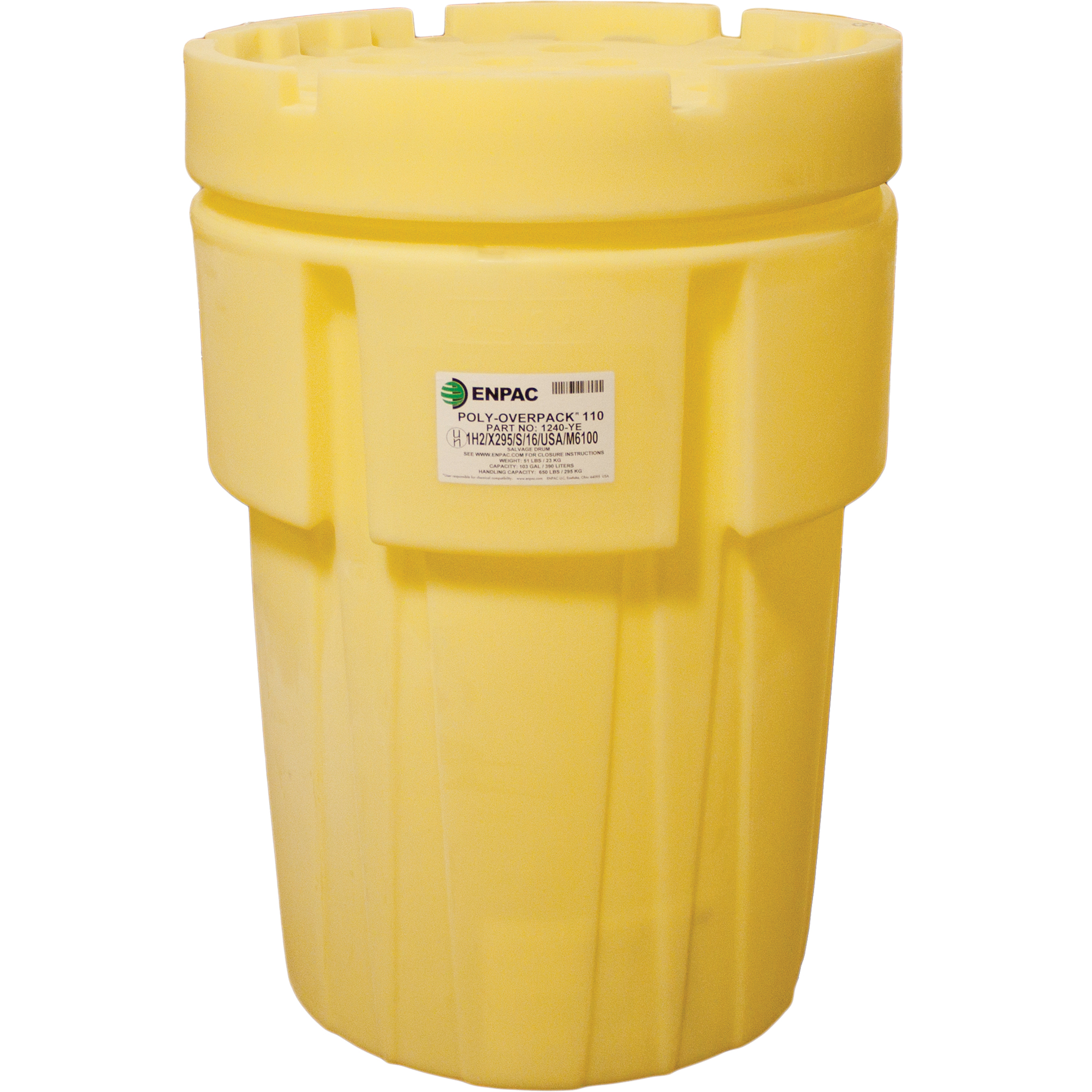 Baril de récupération Poly-OverpackMD 110 , 103 gal. US, Stationnaire