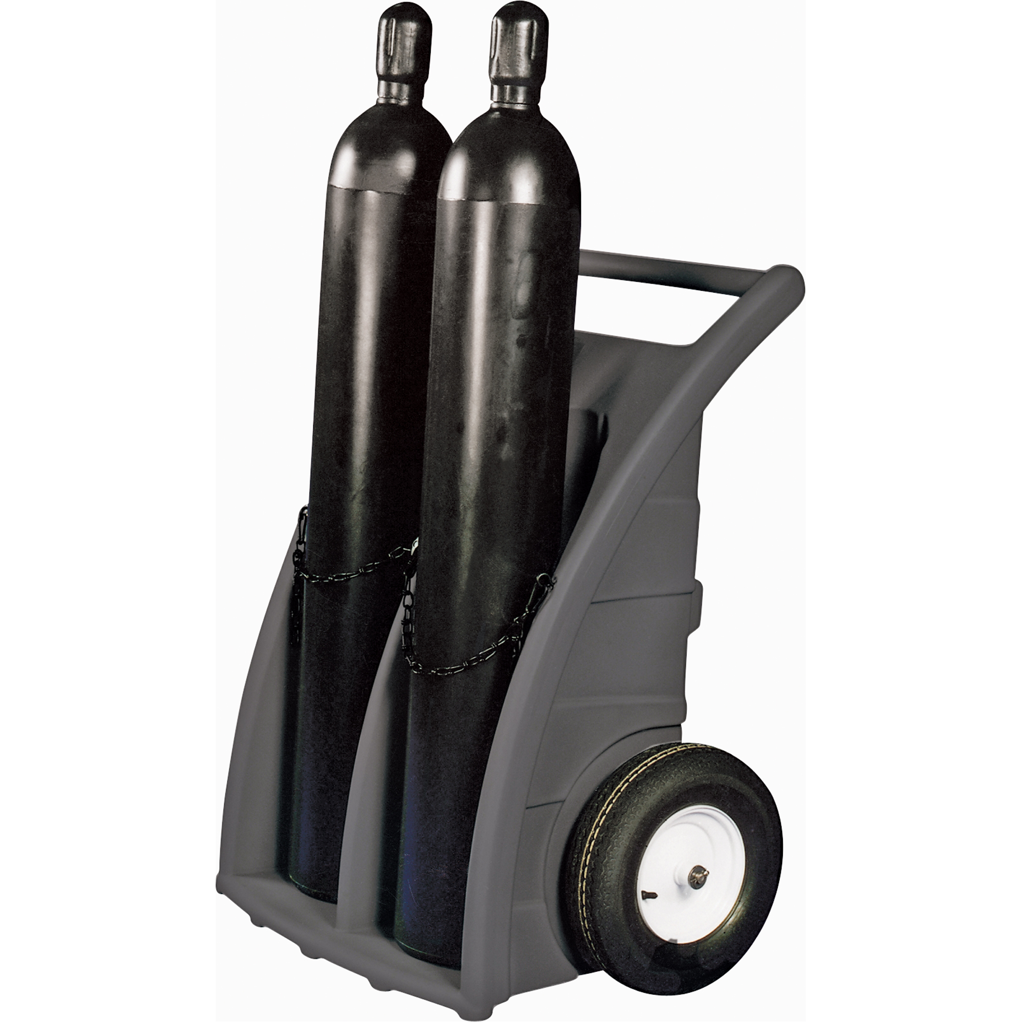 Chariots doubles pour bouteilles, Roues Caoutchouc, Base de 23" la x 12" lo, 500 lb