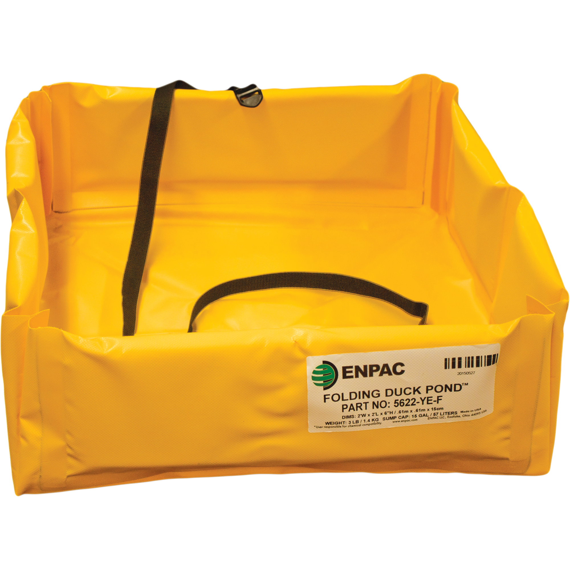 Mini bermes de confinement pliables de type étang à canards, Capacité 92 gal. US, 6' la x 5' lo x 6" h, Paroi en mousse