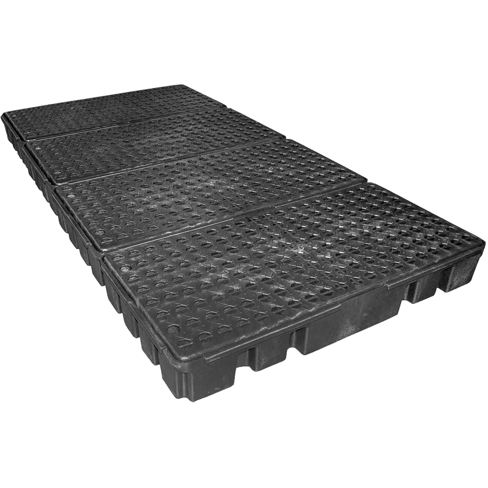 Palette de confinement des déversements à profil bas Black Diamond, Capacité de déversement 102 gal. US, 96" x 49" x 6,5"