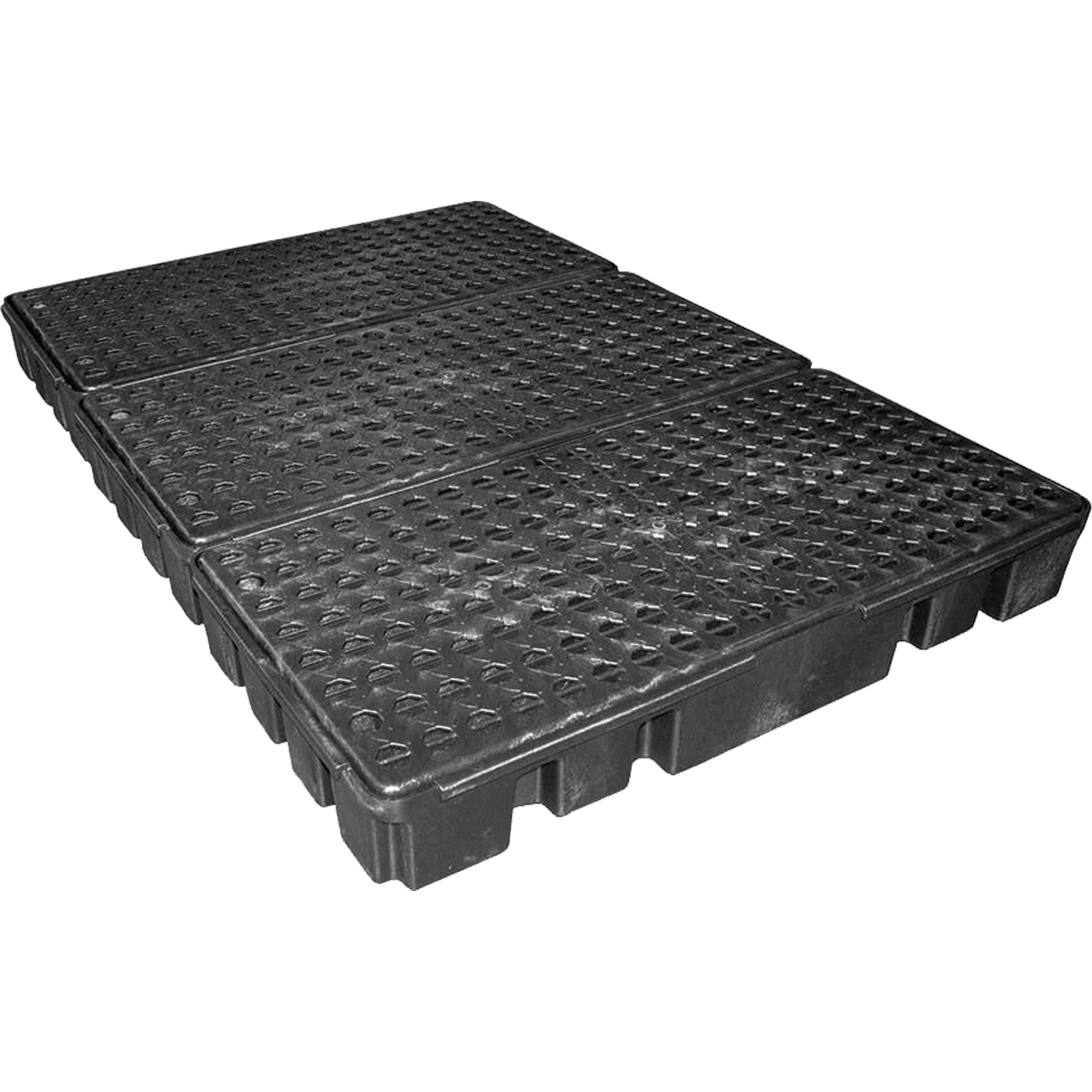 Palette de confinement des déversements à profil bas Black Diamond, Capacité de déversement 76.5 gal. US, 72" x 49" x 6,5"
