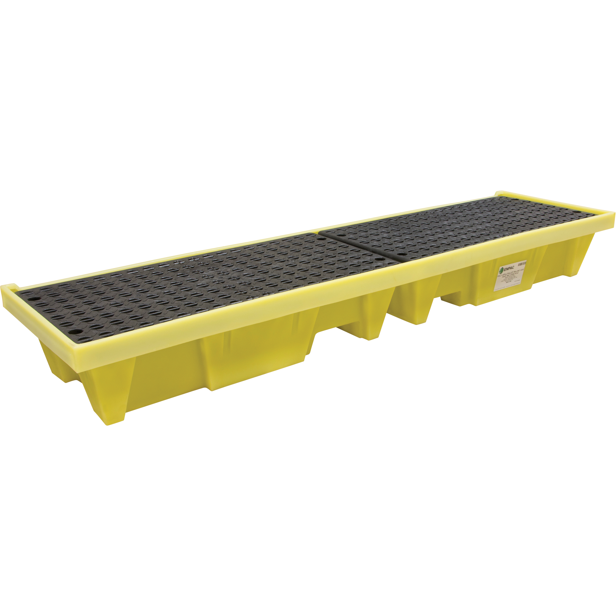 Palettes Poly-SpillpalletMC 3000 à profil bas avec drain, Capacité de déversement 66 gal. US, 98" x 25,2" x 12"