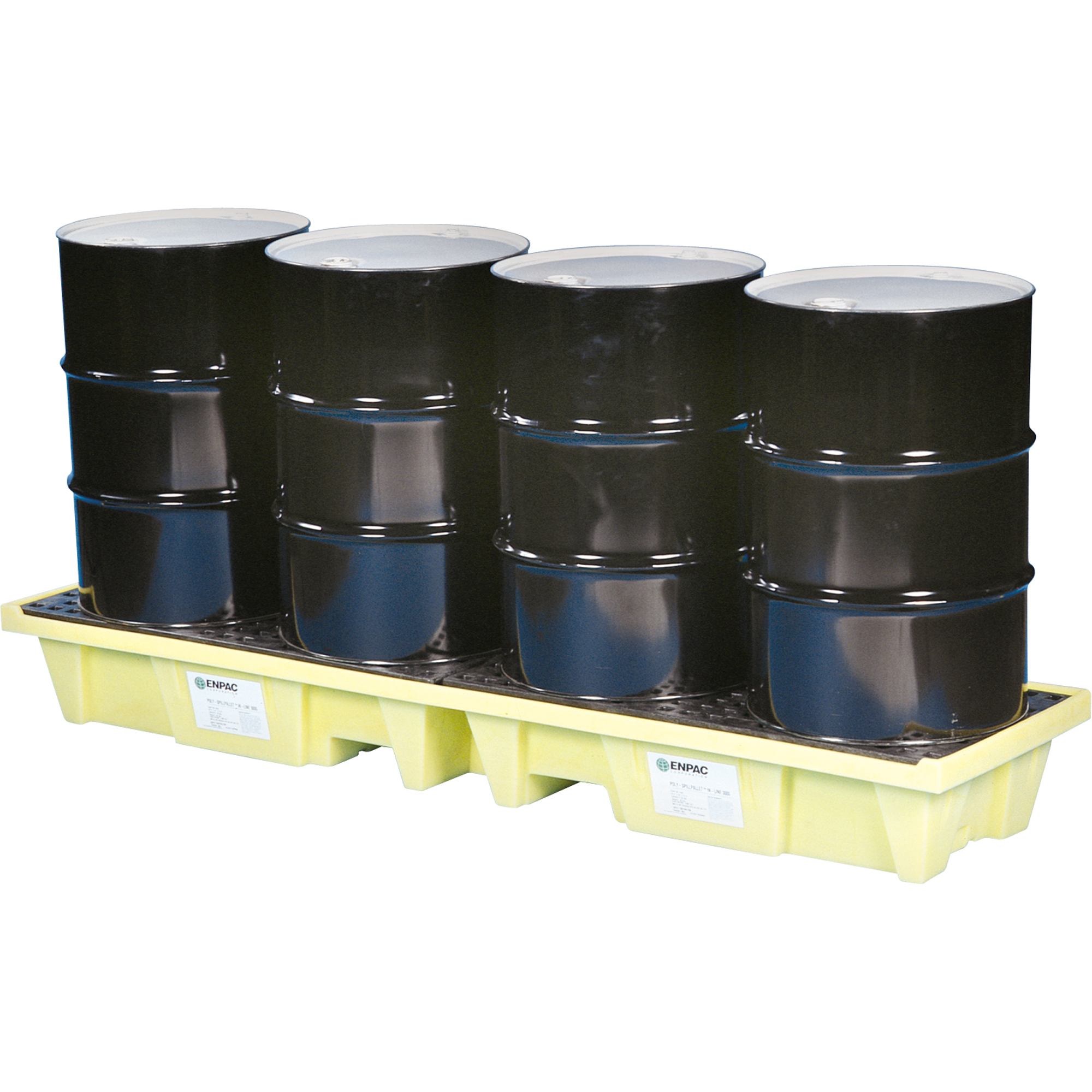 Palettes Poly-SpillpalletMC 3000 à profil bas sans drain, Capacité de déversement 66 gal. US, 98" x 25,2" x 12"