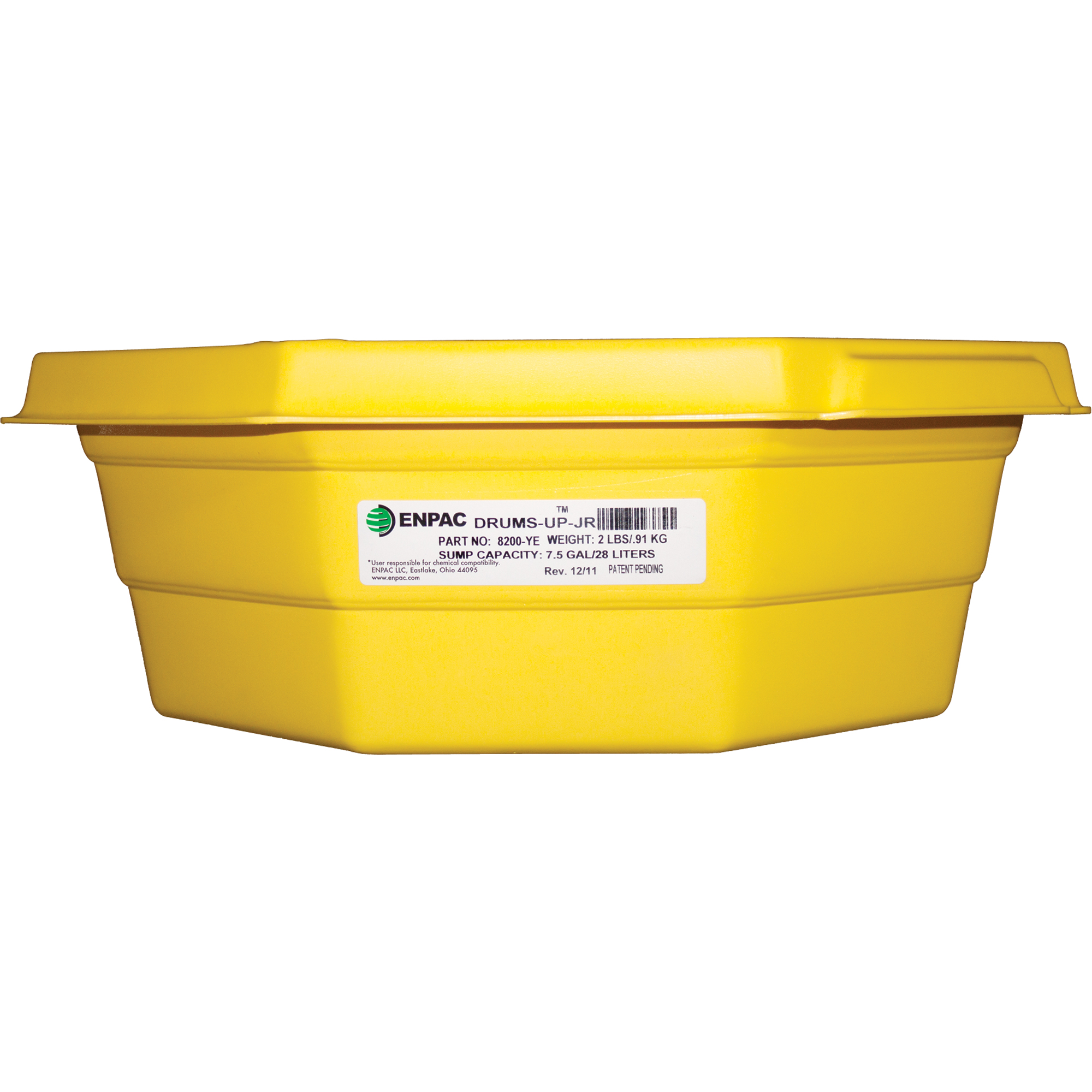 Plateaux Drums-Up JrMC, 22,75" lo x 22,75" la x 7,5" h, Cap. de déversement 7,5 gal. US