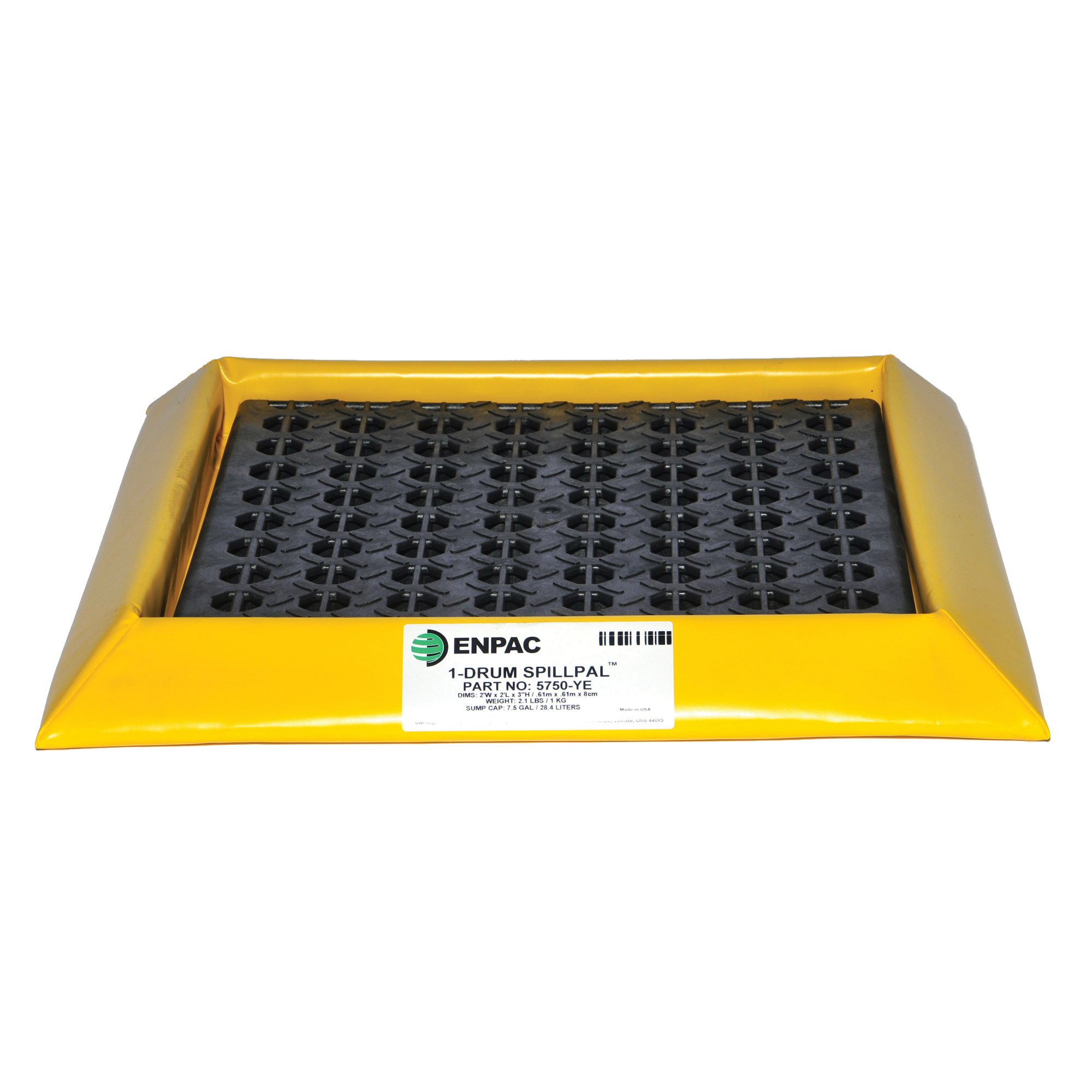 Poste de travail flexible avec grilles SpillpalMC, Capacité 10 gal. US, 2' la x 2' lo x 3" h, Paroi en mousse