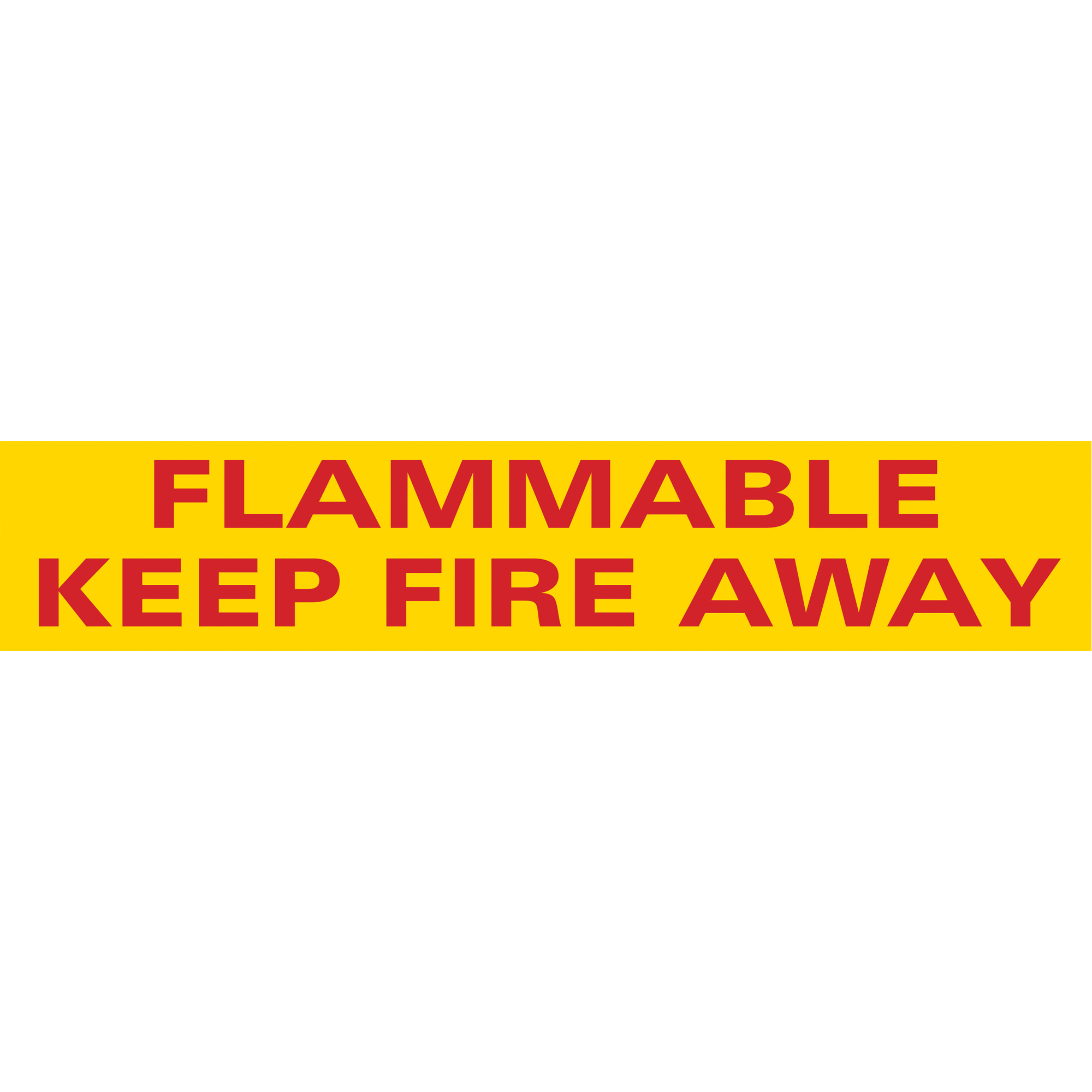 Enseigne « Flammable », 5" x 28", Vinyle, Anglais