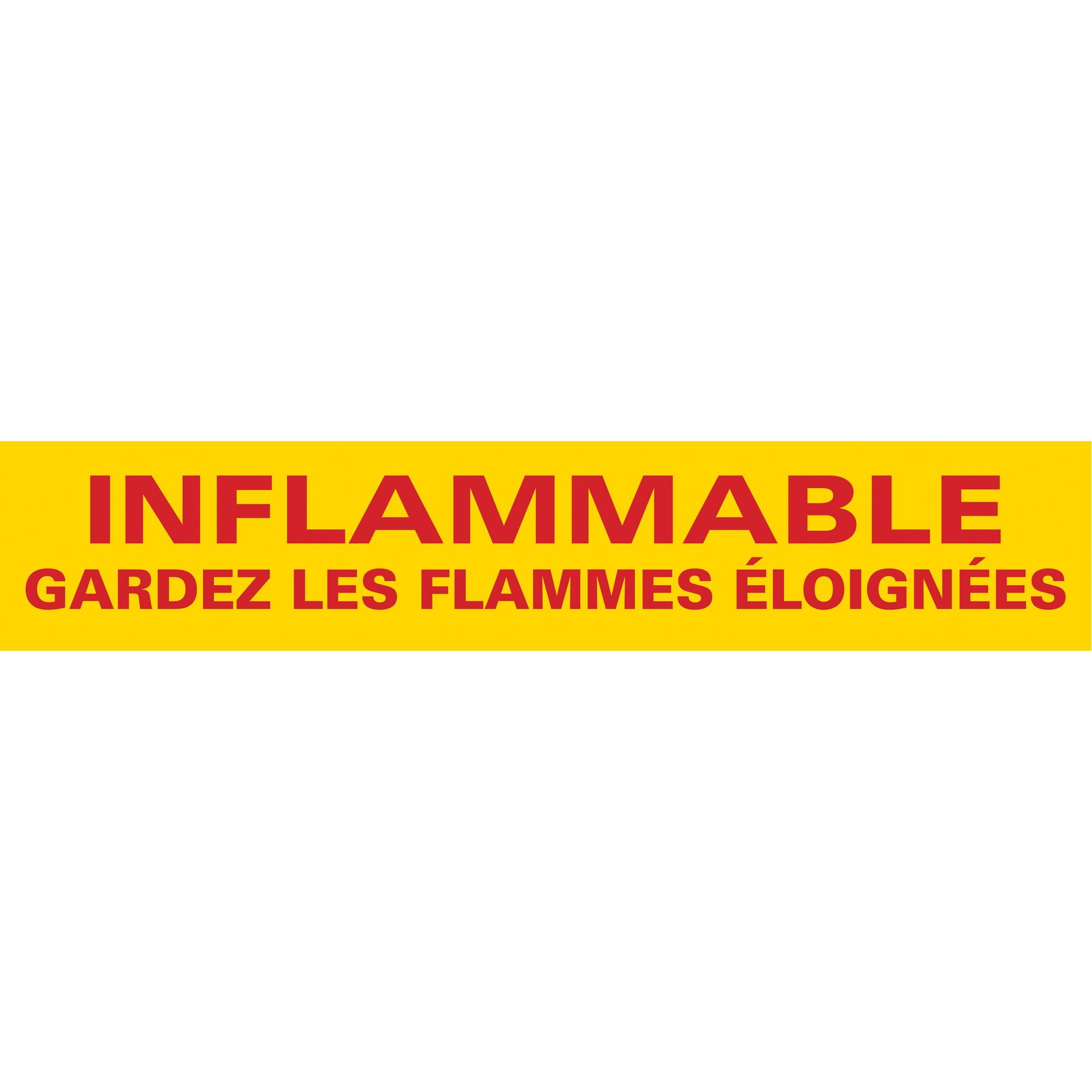 Enseigne « Inflammable », 5" x 28", Vinyle, Français