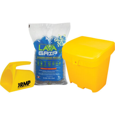 Ensemble d'aide à la traction LavaGrip avec 77 sacs, Taille du conteneur 35,3 lb (16 kg), Sac