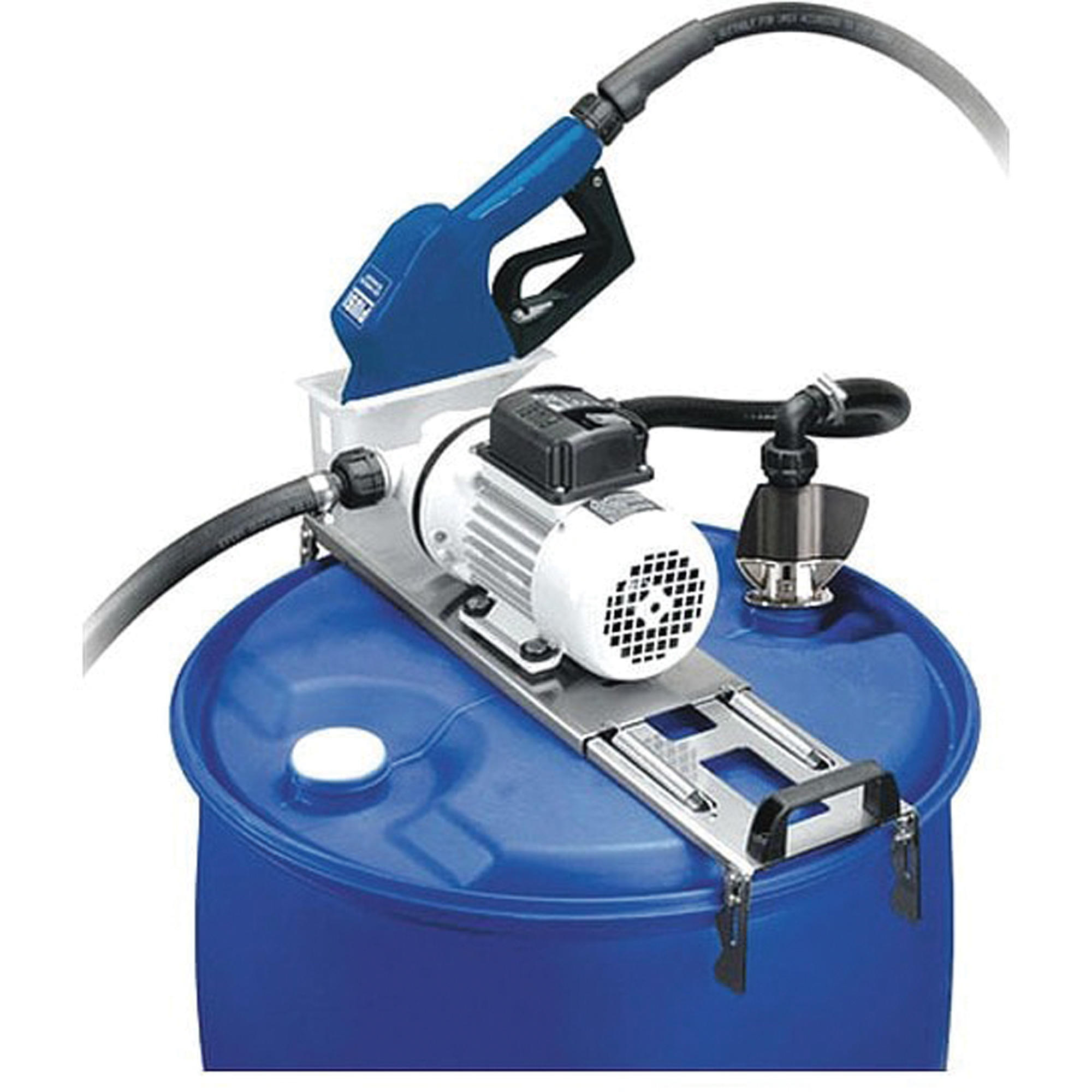 Ensemble de pompe pour baril PiusiMD Suzzarablue, Acier inoxydable, 9 gal./min
