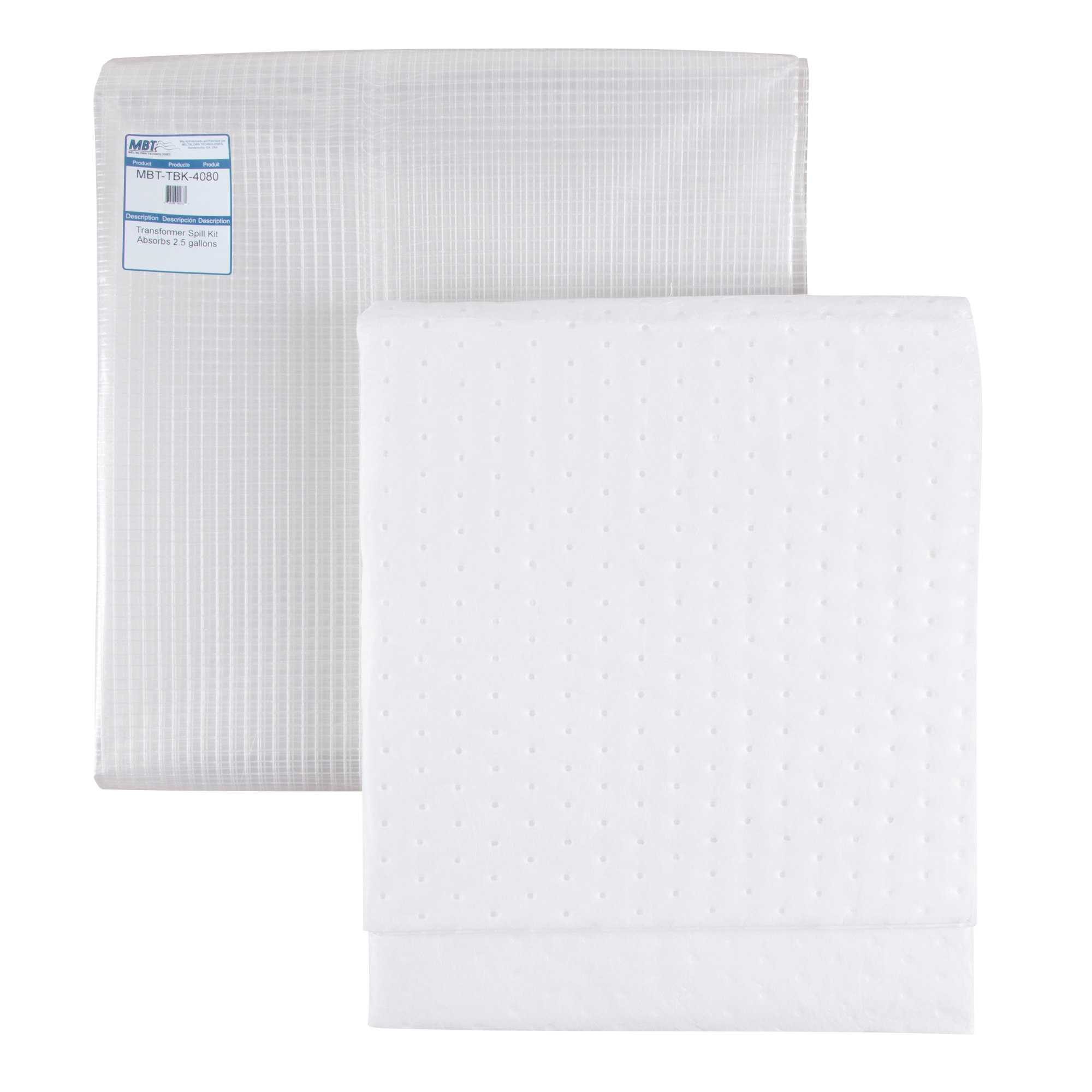Équipement de lutte contre les déversements de transformateur, Huile seulement, Sac, Absorbance de 2 gal. US