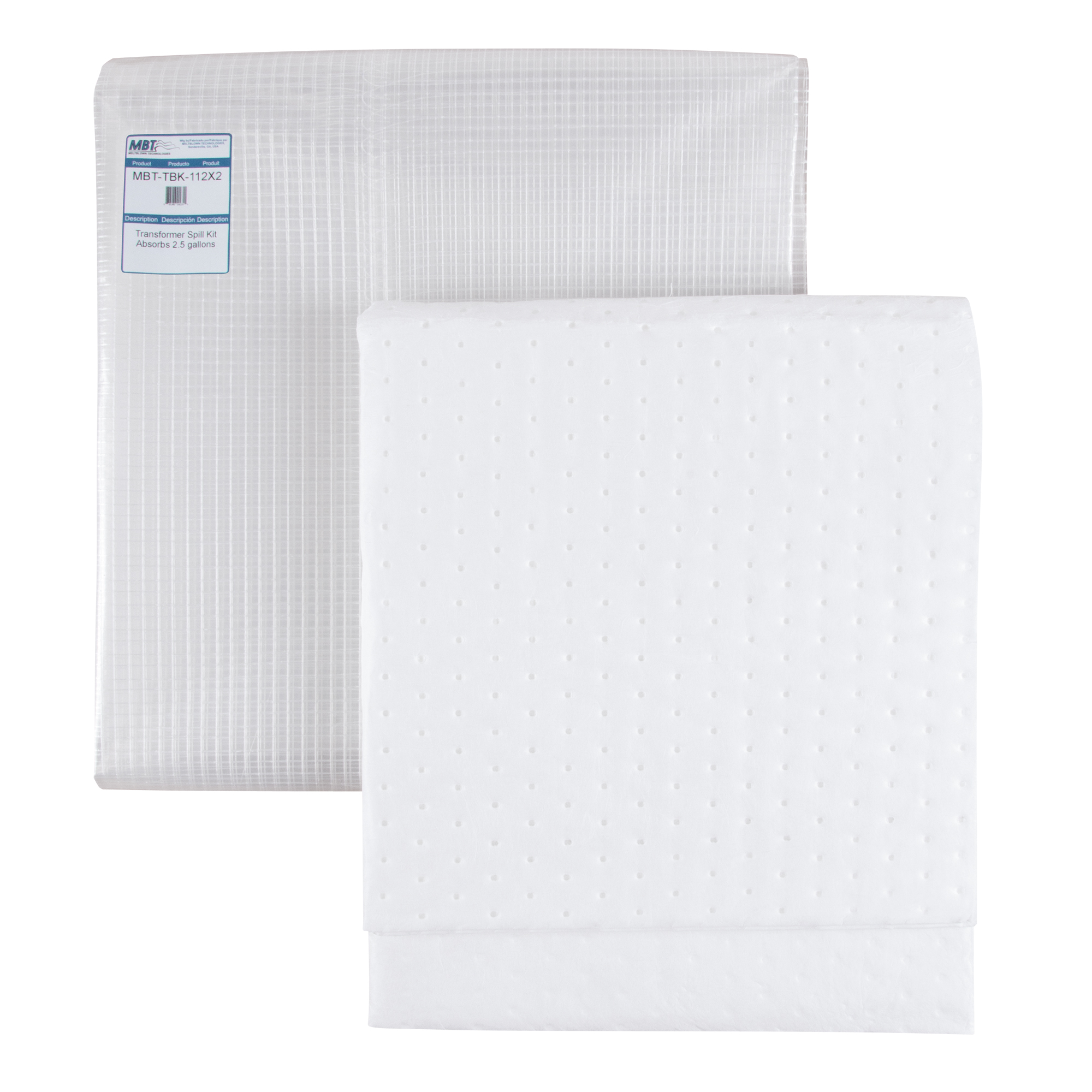 Équipement de lutte contre les déversements de transformateur, Huile seulement, Sac, Absorbance de 2 gal. US