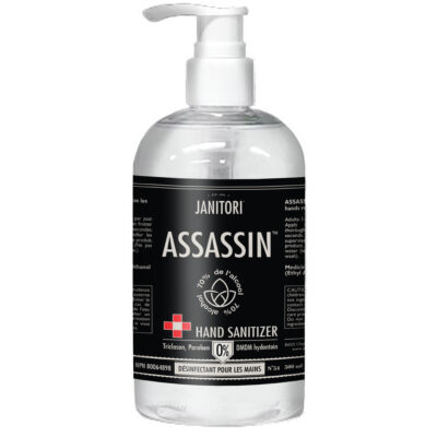 Désinfectant pour les mains 54 Assassin, 500 ml, Bouteille à pompe, 70 % alcool