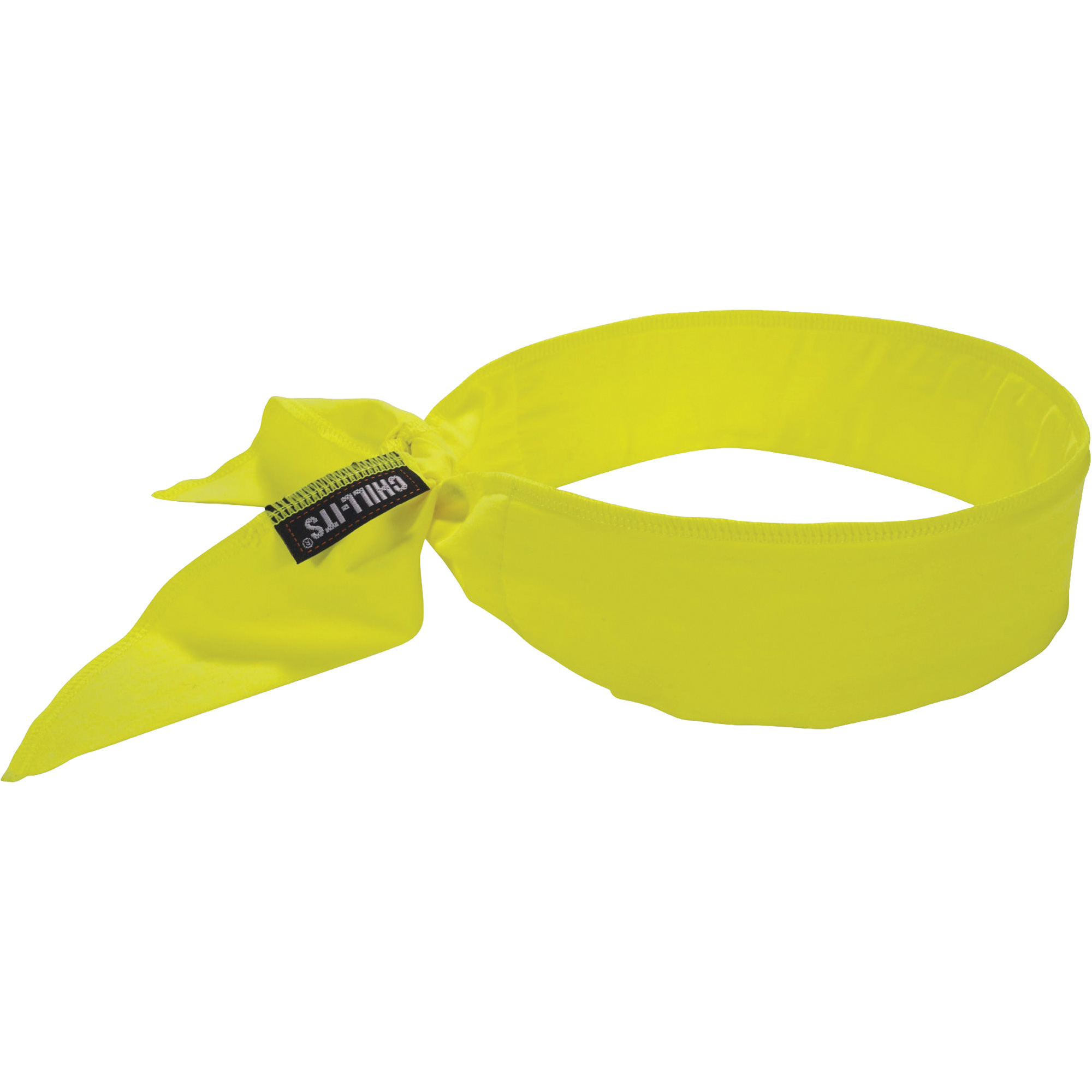Bandeau de refroidissement Chill-Its 6702 avec polymères intégrés et fermeture à nouer, Jaune lime haute visibilité