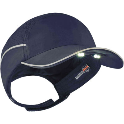 Casque antichocs léger avec lampe DEL 8965 SkullerzMD, Bleu marin