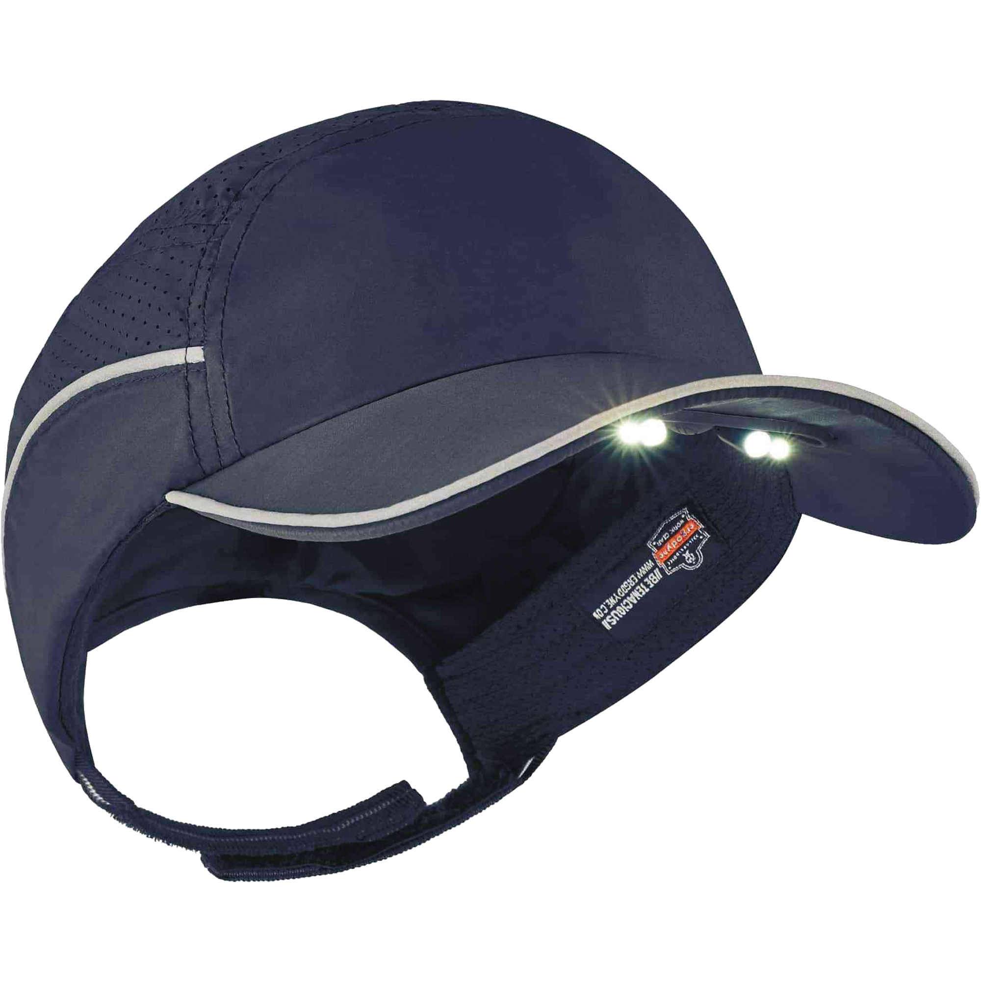 Casque antichocs léger avec lampe DEL 8965 SkullerzMD, Bleu marin