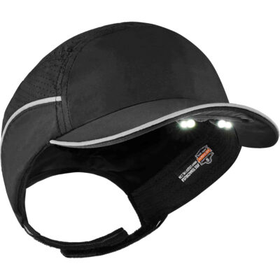 Casque antichocs léger avec lampe DEL 8965 SkullerzMD, Noir